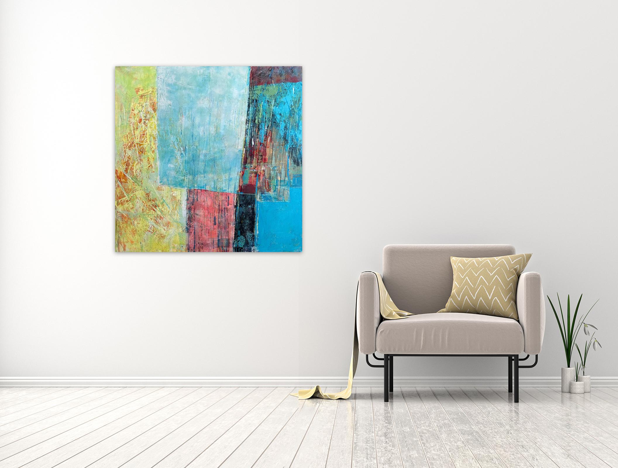 Division - Oya Bolgun - Abstract Painting - Mixed Media For Sale 1