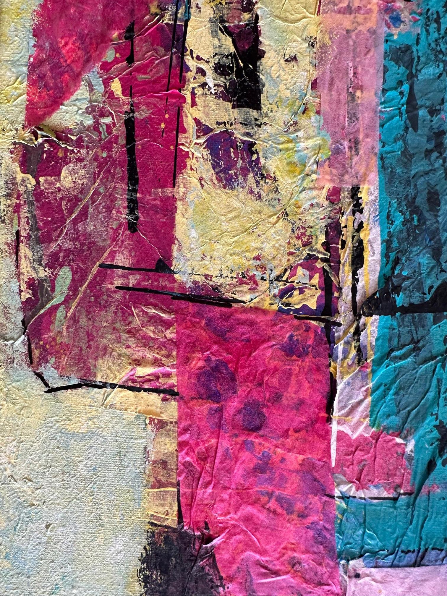 Division Piece 2 – Oya Bolgun – Abstraktes Gemälde – Mischtechnik im Angebot 2