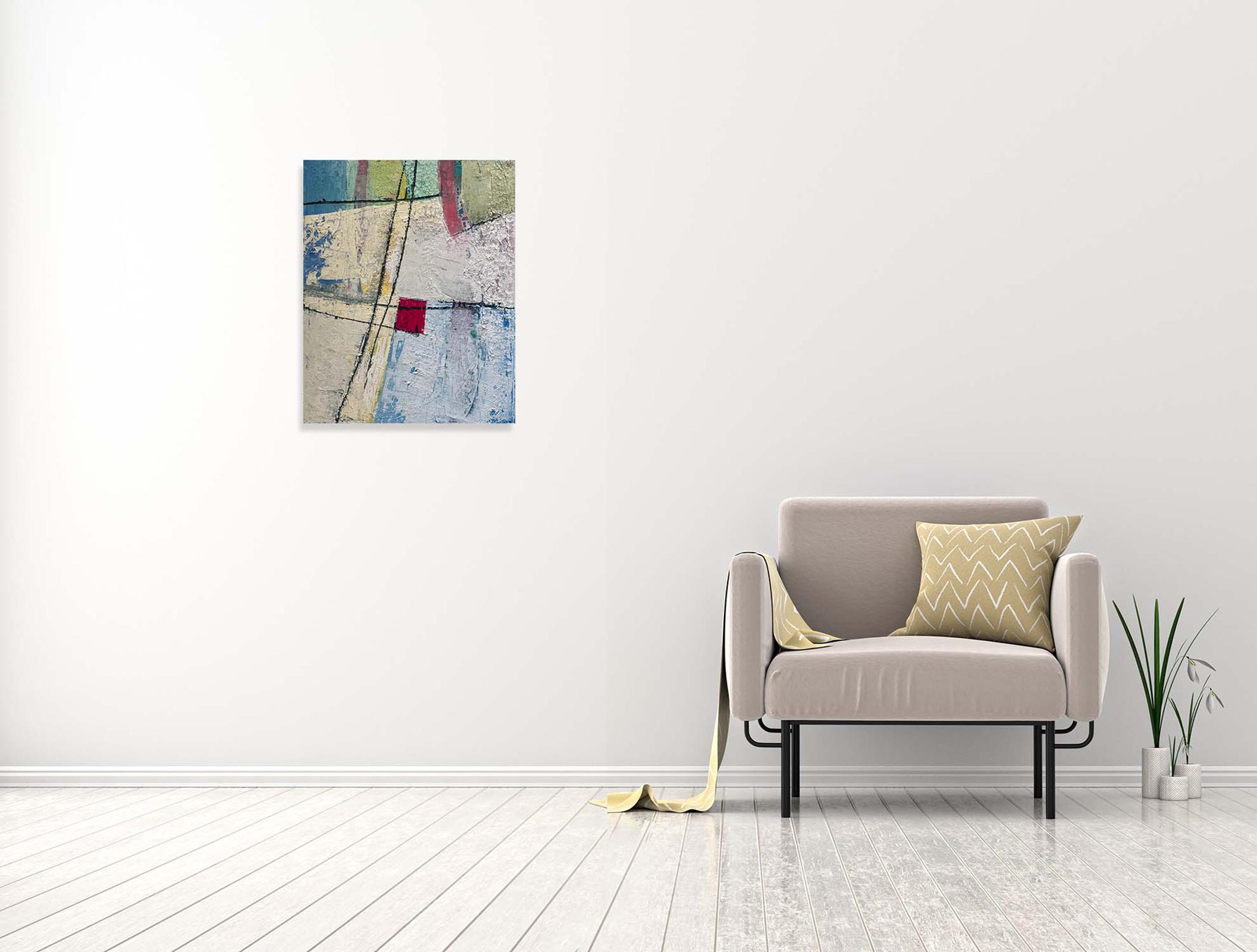 Emery 1 - Oya Bolgun - Abstract Painting - Mixed Media For Sale 1