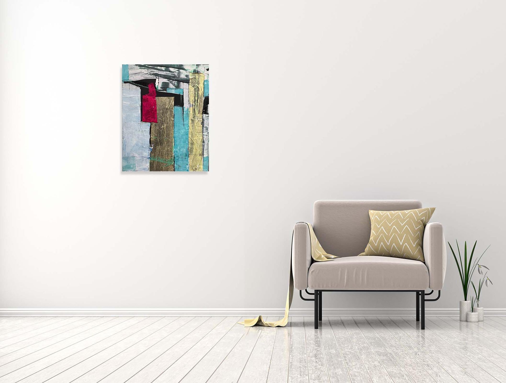Emery 3 - Oya Bolgun - Abstract Painting - Mixed Media For Sale 1