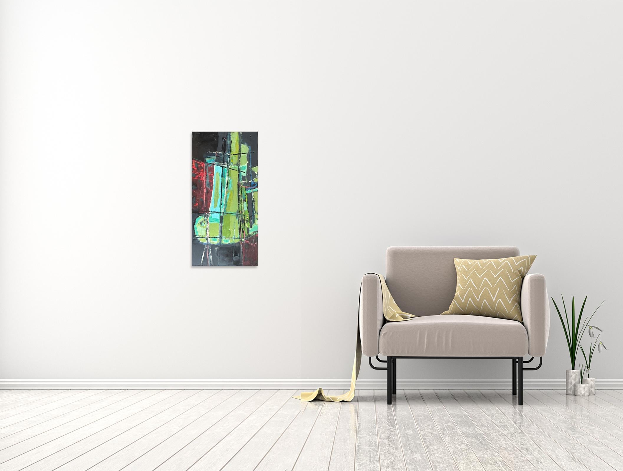 Emery 4 - Oya Bolgun - Abstract Painting - Mixed Media For Sale 1