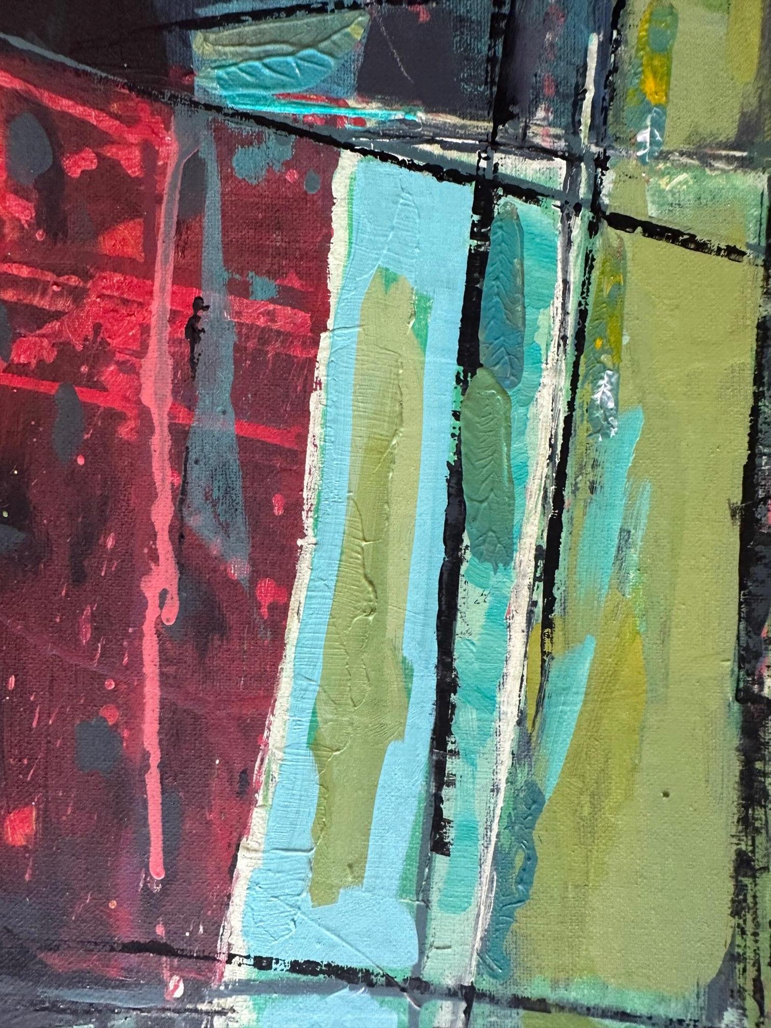 Emery 4 - Oya Bolgun - Abstract Painting - Mixed Media For Sale 2