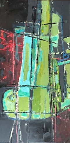 Smaragd 4 – Oya Bolgun – Abstraktes Gemälde – Mischtechnik
