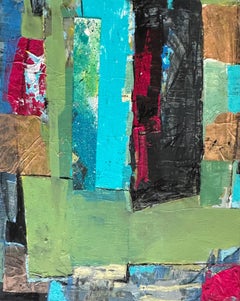 Smaragd 5 – Oya Bolgun – Abstraktes Gemälde – Mischtechnik