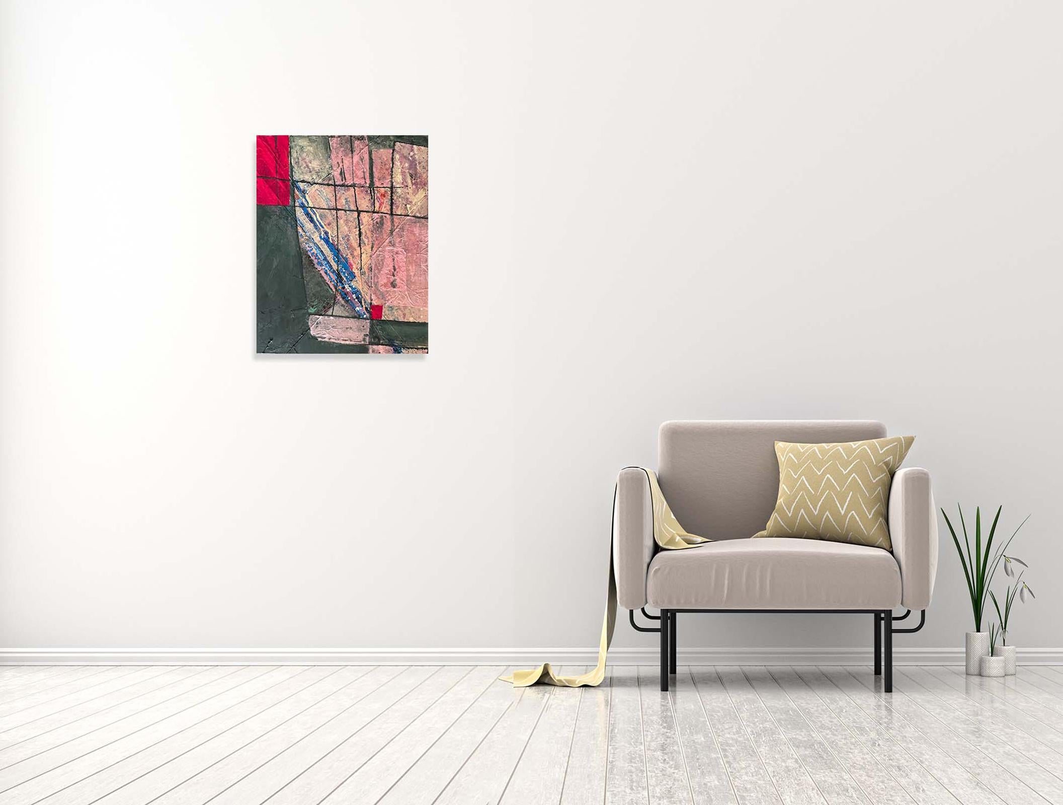 Emery 6 - Oya Bolgun - Abstract Painting - Mixed Media For Sale 1