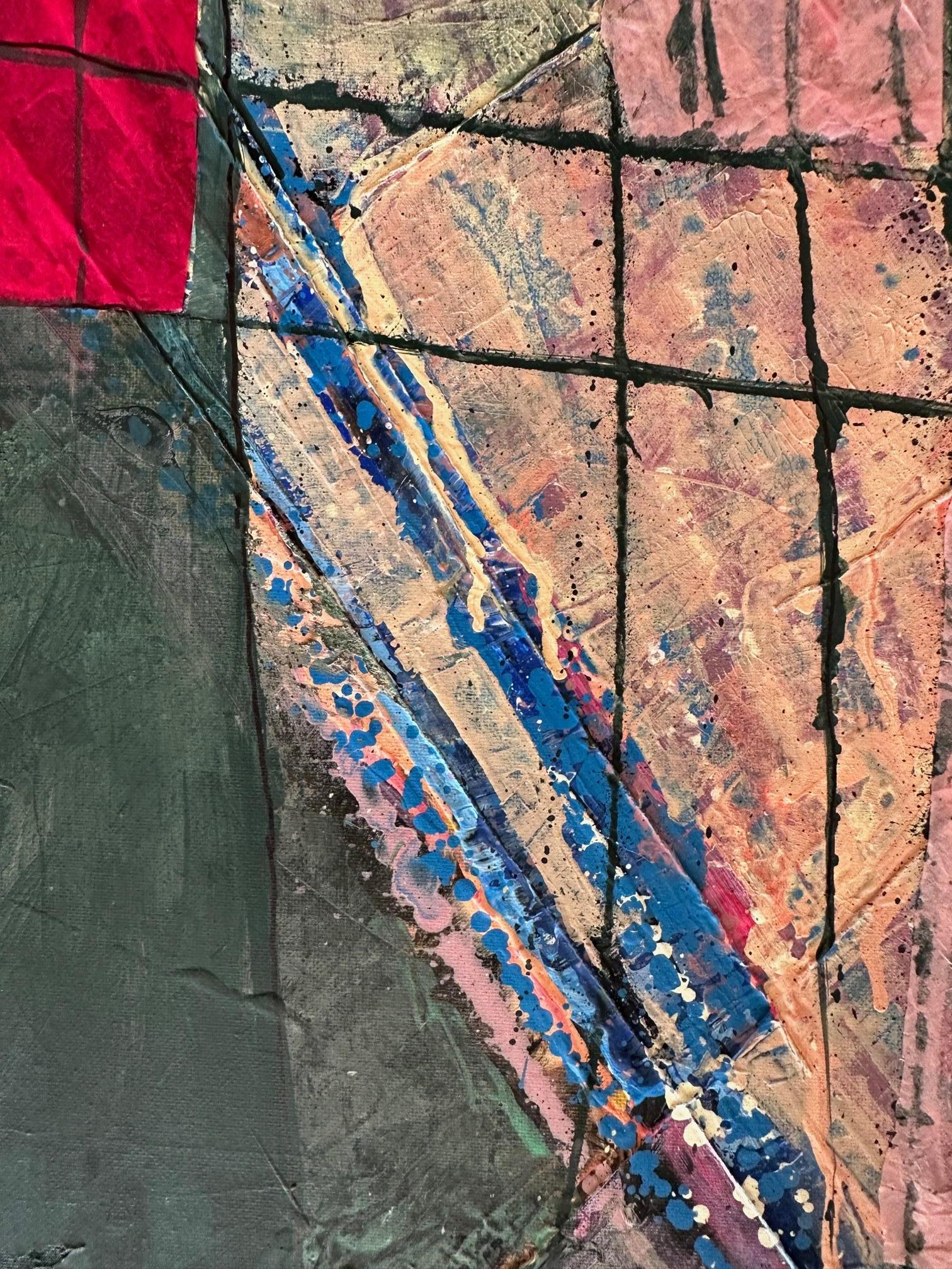Emery 6 - Oya Bolgun - Abstract Painting - Mixed Media For Sale 2