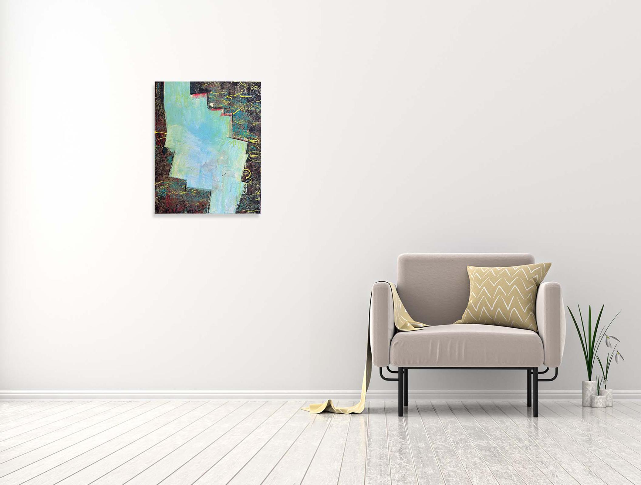 Emery 8 - Oya Bolgun - Abstract Painting - Mixed Media For Sale 1