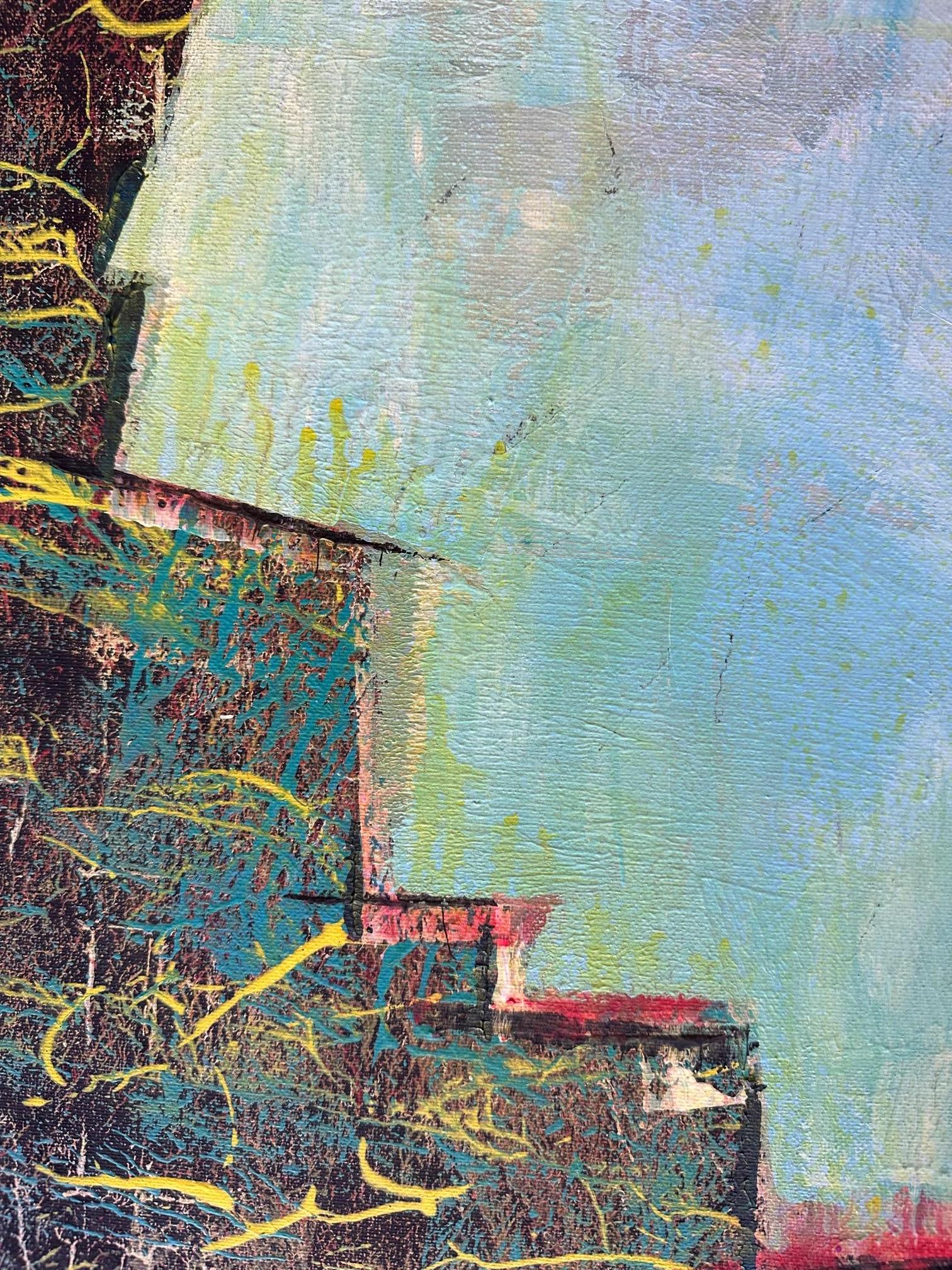 Emery 8 - Oya Bolgun - Abstract Painting - Mixed Media For Sale 2