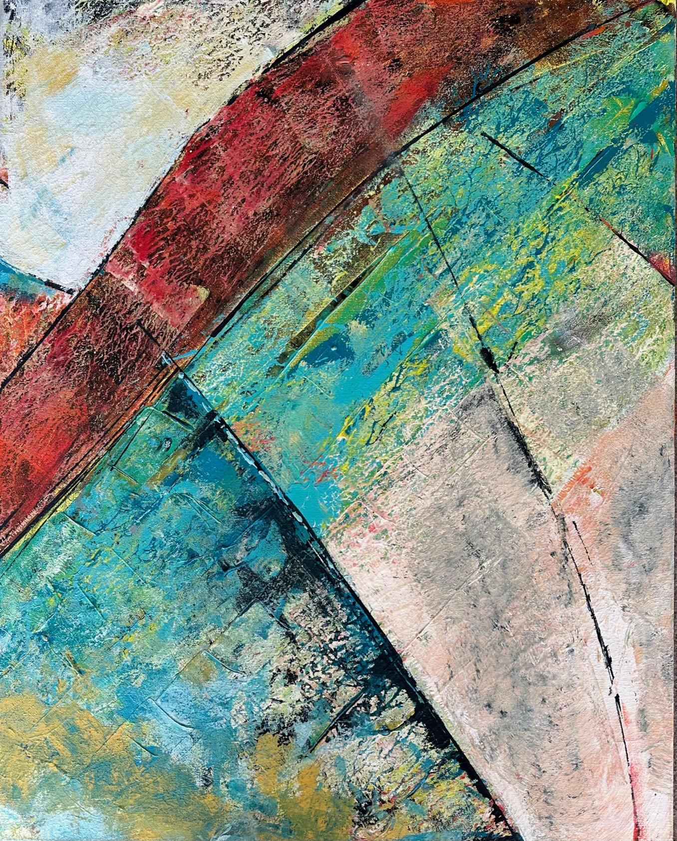 Existence 1 (Diptych) - Oya Bolgun -Abstract Painting - Mixed Media For Sale 2