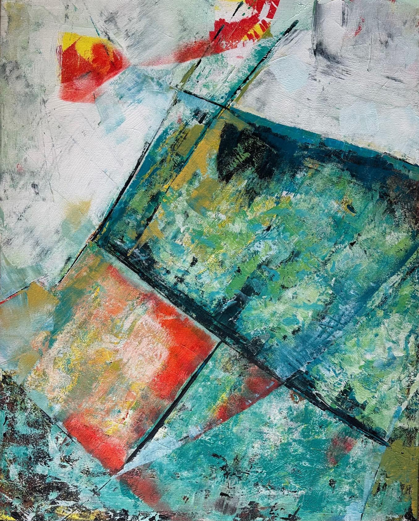 Existence 1 (Diptych) - Oya Bolgun -Abstract Painting - Mixed Media For Sale 3