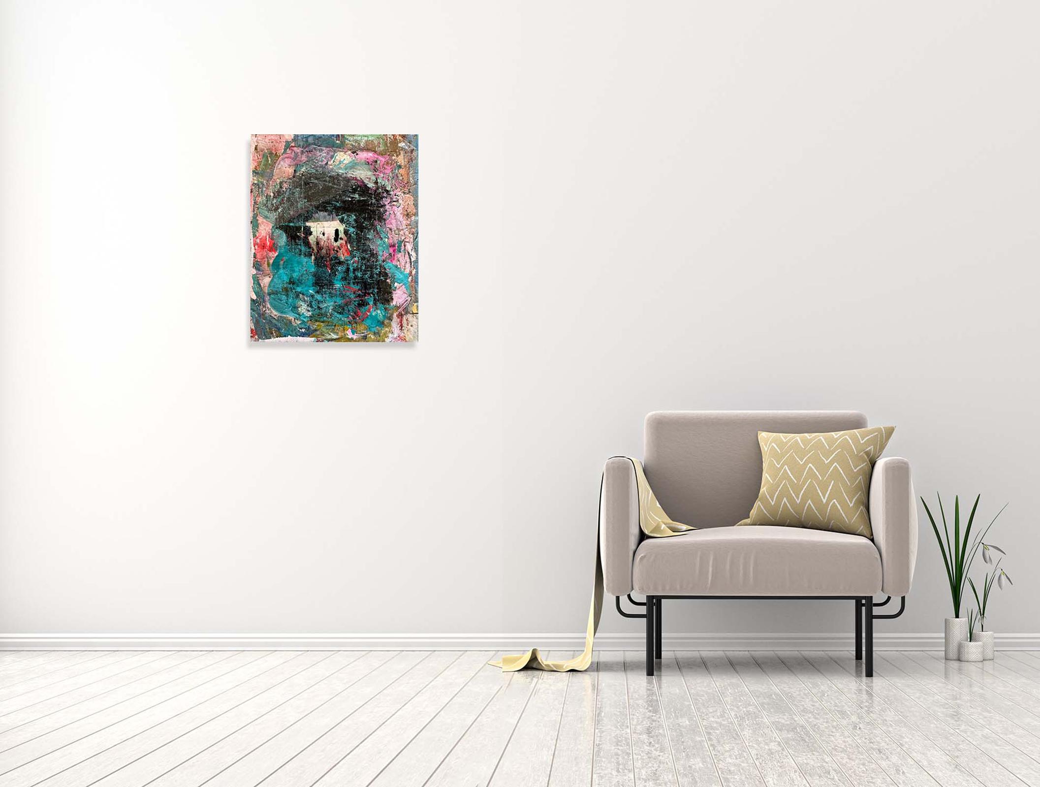 Familiar - Oya Bolgun - Abstract Painting - Mixed Media For Sale 1