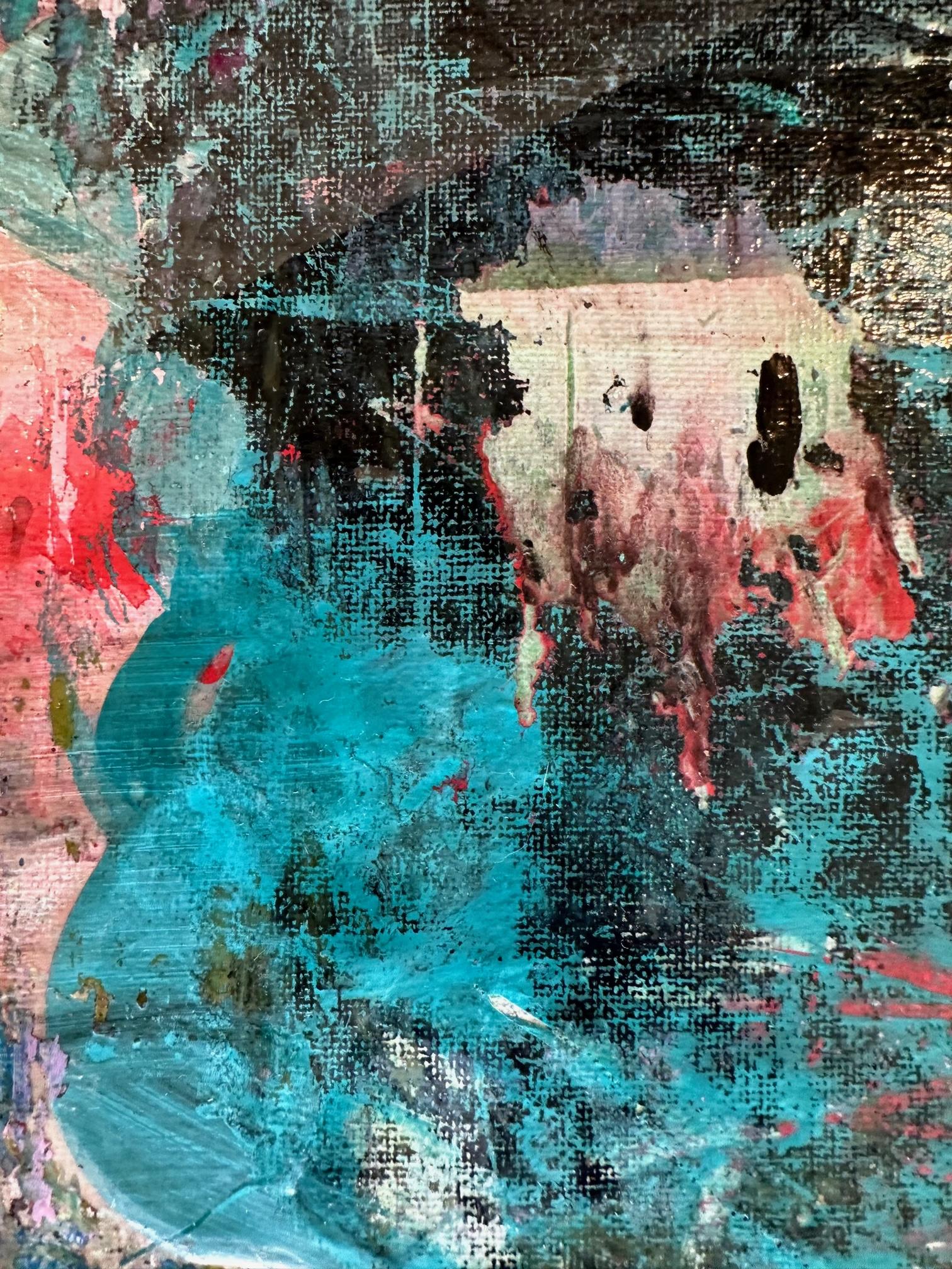 Familiar - Oya Bolgun - Abstract Painting - Mixed Media For Sale 2