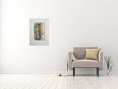 Figures - Oya Bolgun - Abstract Painting - Pastel On Paper