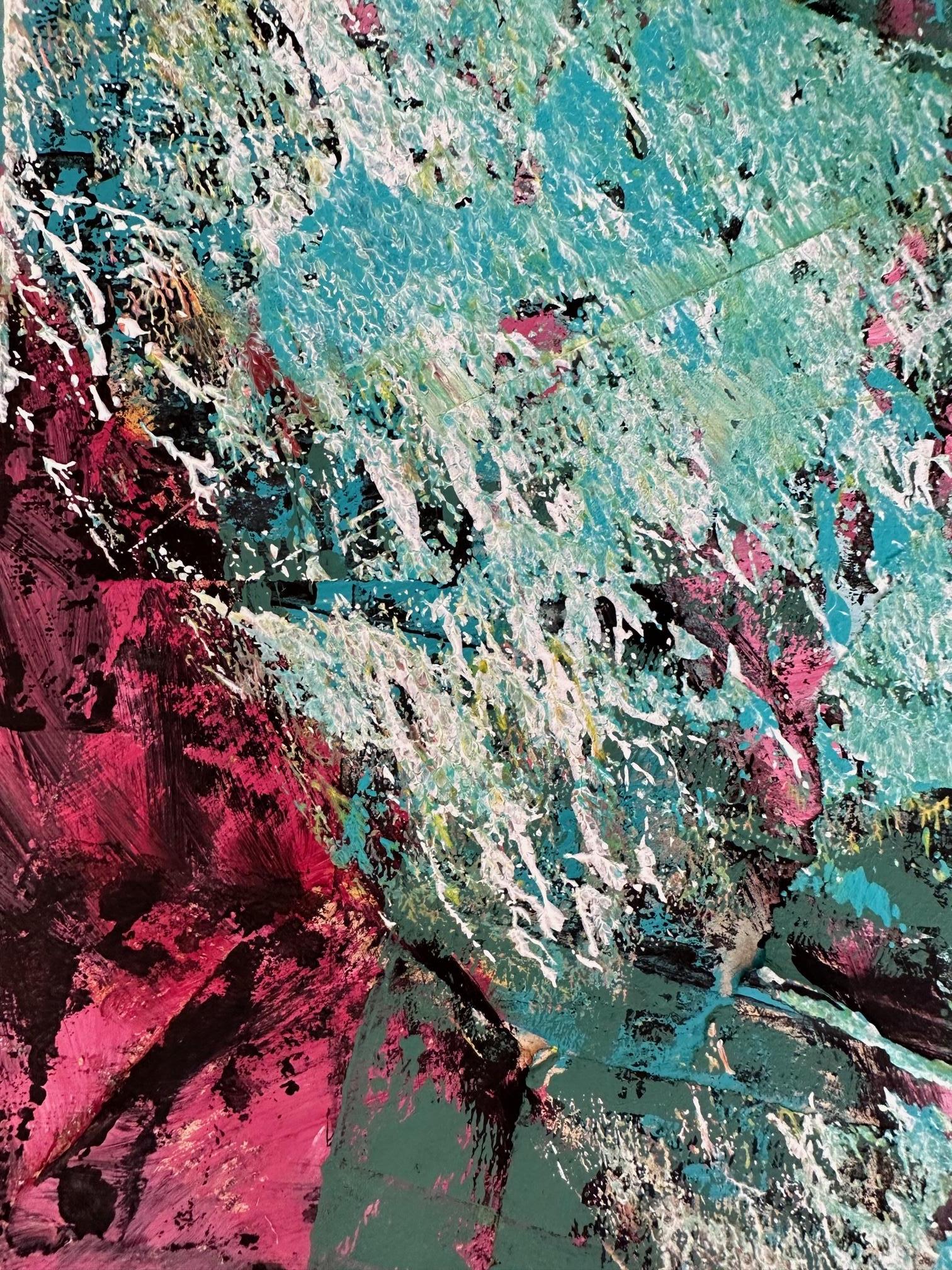 Force – Oya Bolgun – Abstraktes Gemälde – Mischtechnik im Angebot 2