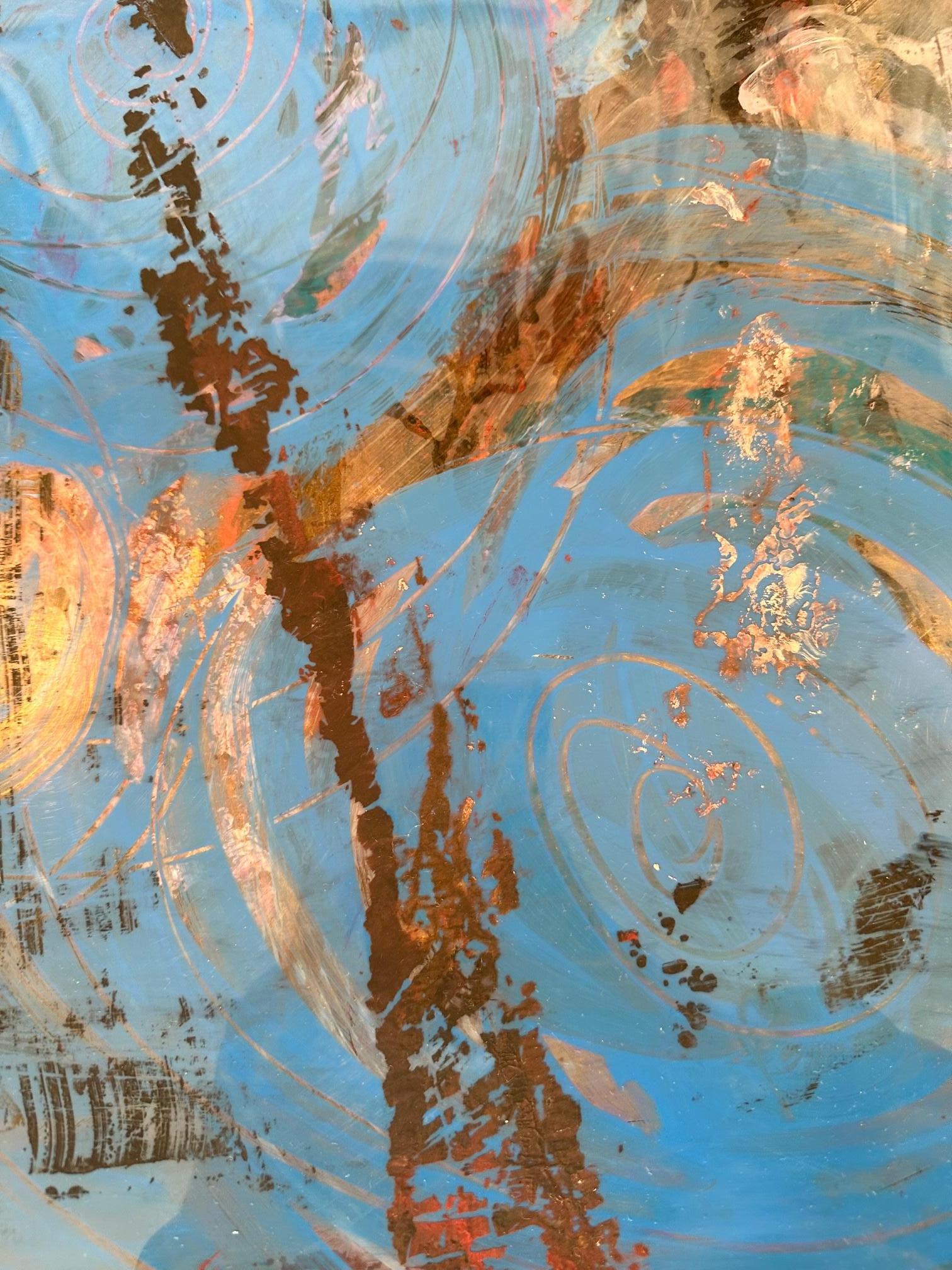 Free-floating 2 - Oya Bolgun - Abstract Painting - Mixed media For Sale 2