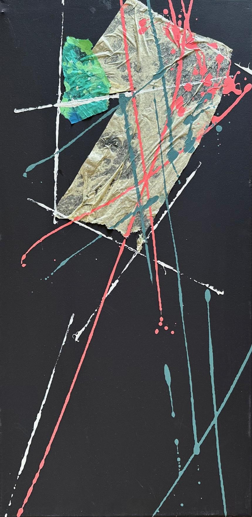 Free In Space (Diptych) - Oya Bolgun -Abstract Painting - Mixed Media For Sale 2