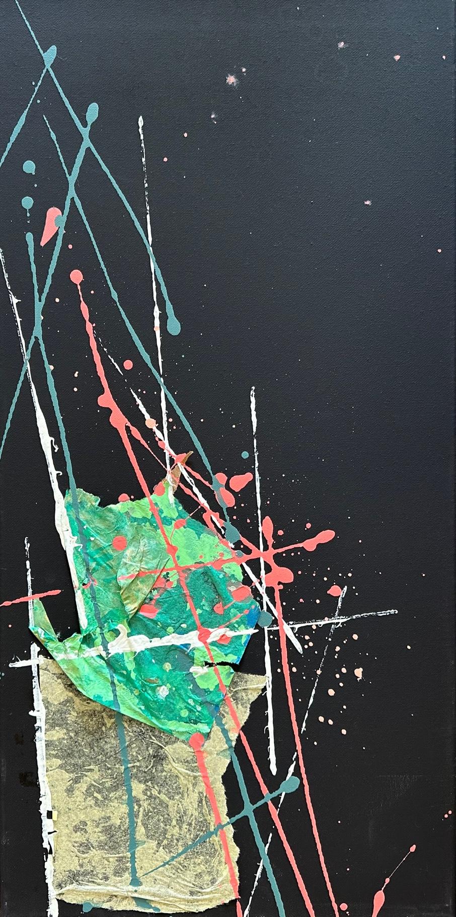 Free In Space (Diptych) - Oya Bolgun -Abstract Painting - Mixed Media For Sale 3