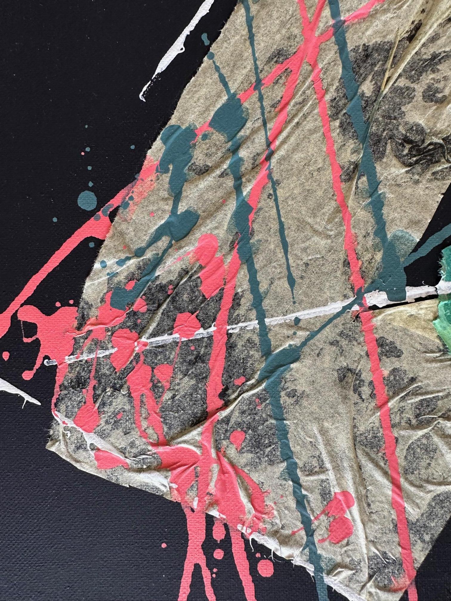 Free In Space (Diptych) - Oya Bolgun -Abstract Painting - Mixed Media For Sale 4
