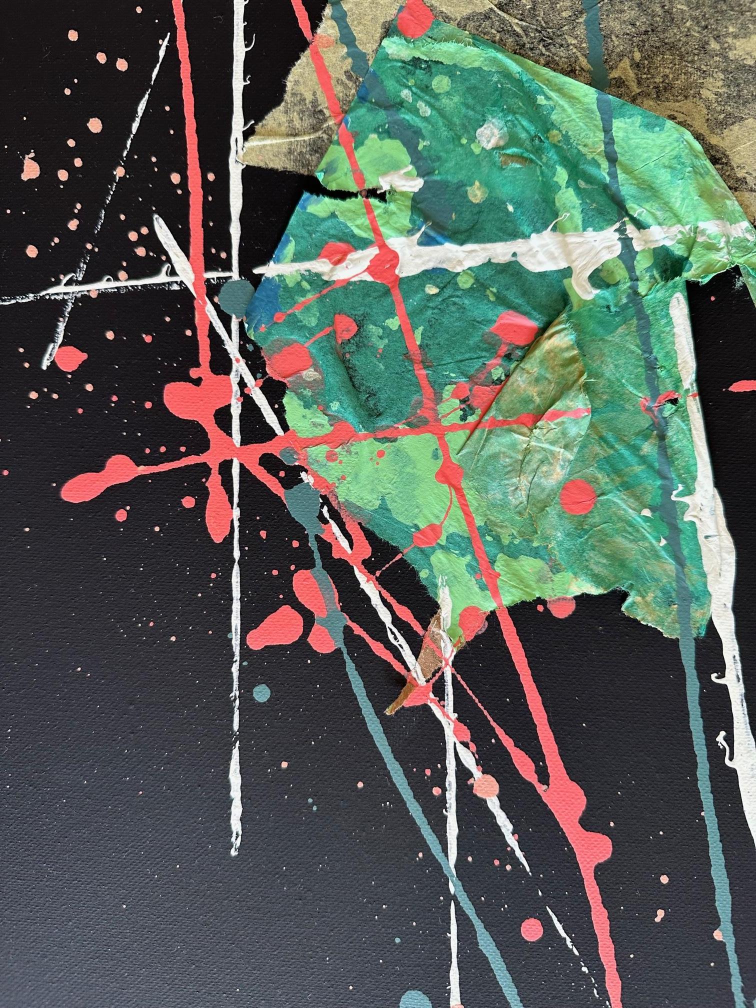 Free In Space (Diptych) - Oya Bolgun -Abstract Painting - Mixed Media For Sale 5