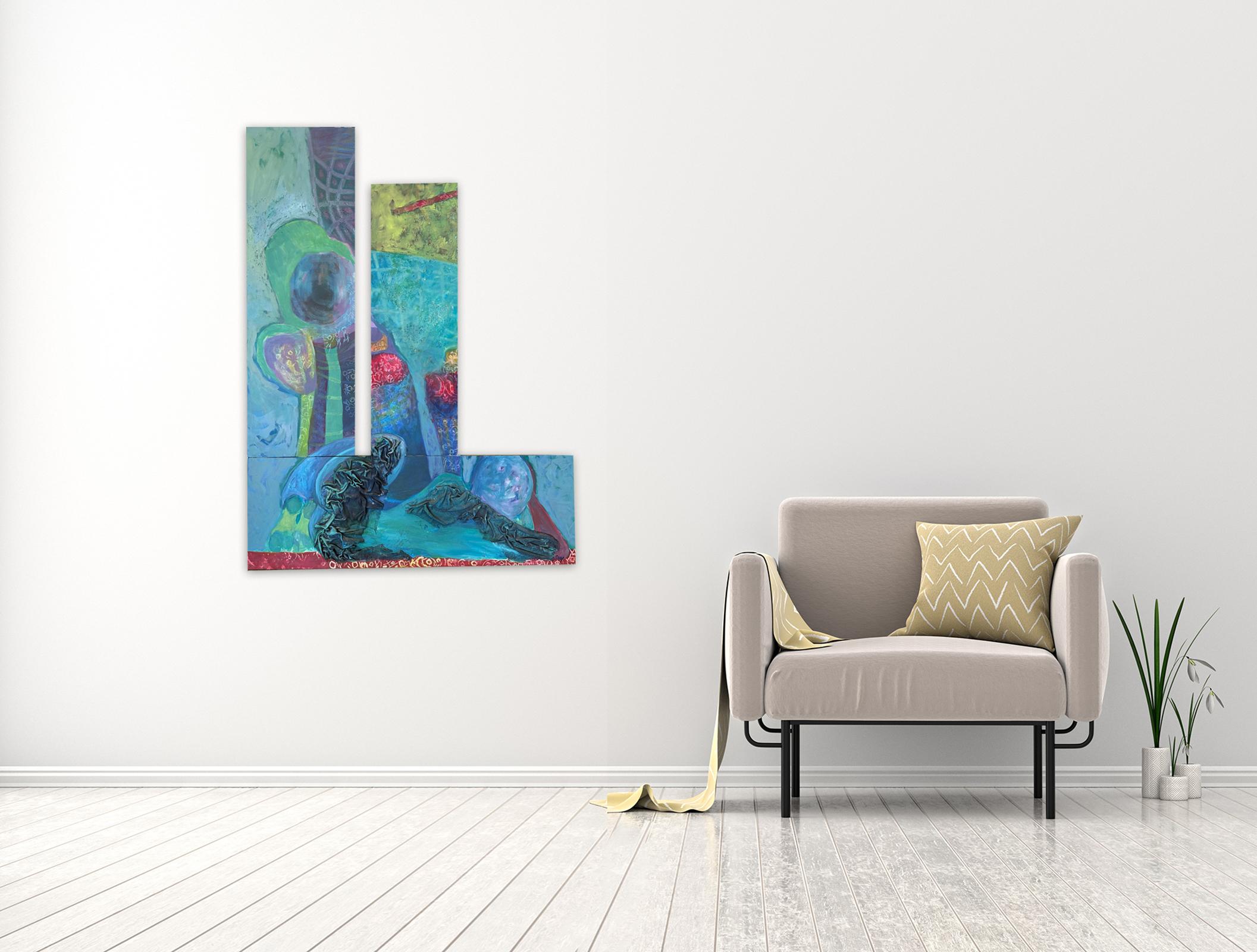 Gaze - Oya Bolgun - Abstract Painting - Mixed Media For Sale 1