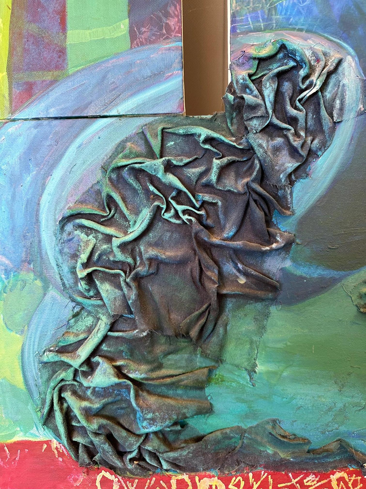 Gaze - Oya Bolgun - Abstract Painting - Mixed Media For Sale 2