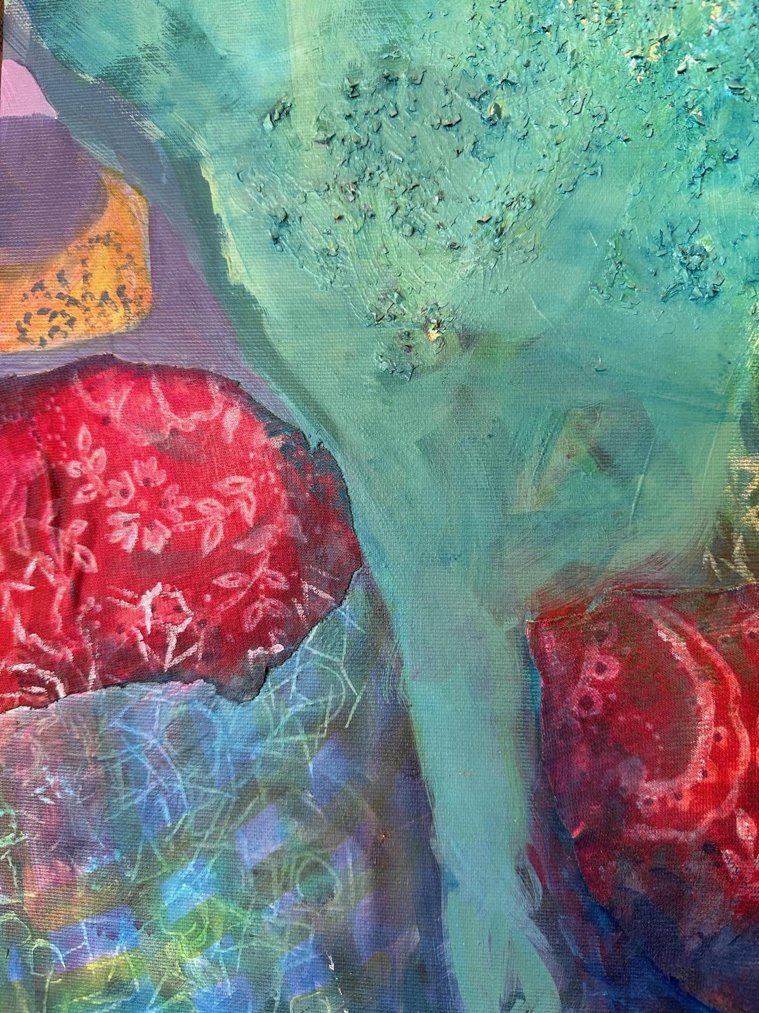 Gaze - Oya Bolgun - Abstract Painting - Mixed Media For Sale 3