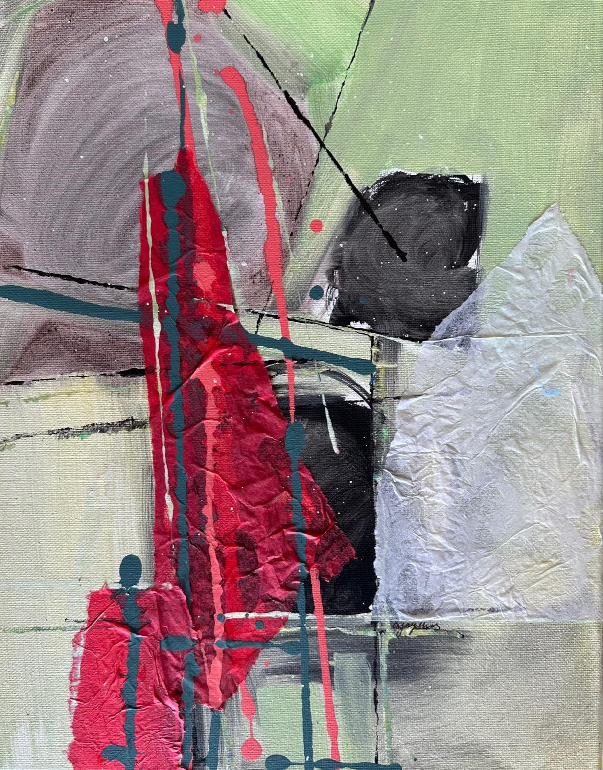 Here And There (Diptych) - Oya Bolgun -Abstract Painting - Mixed Media For Sale 3