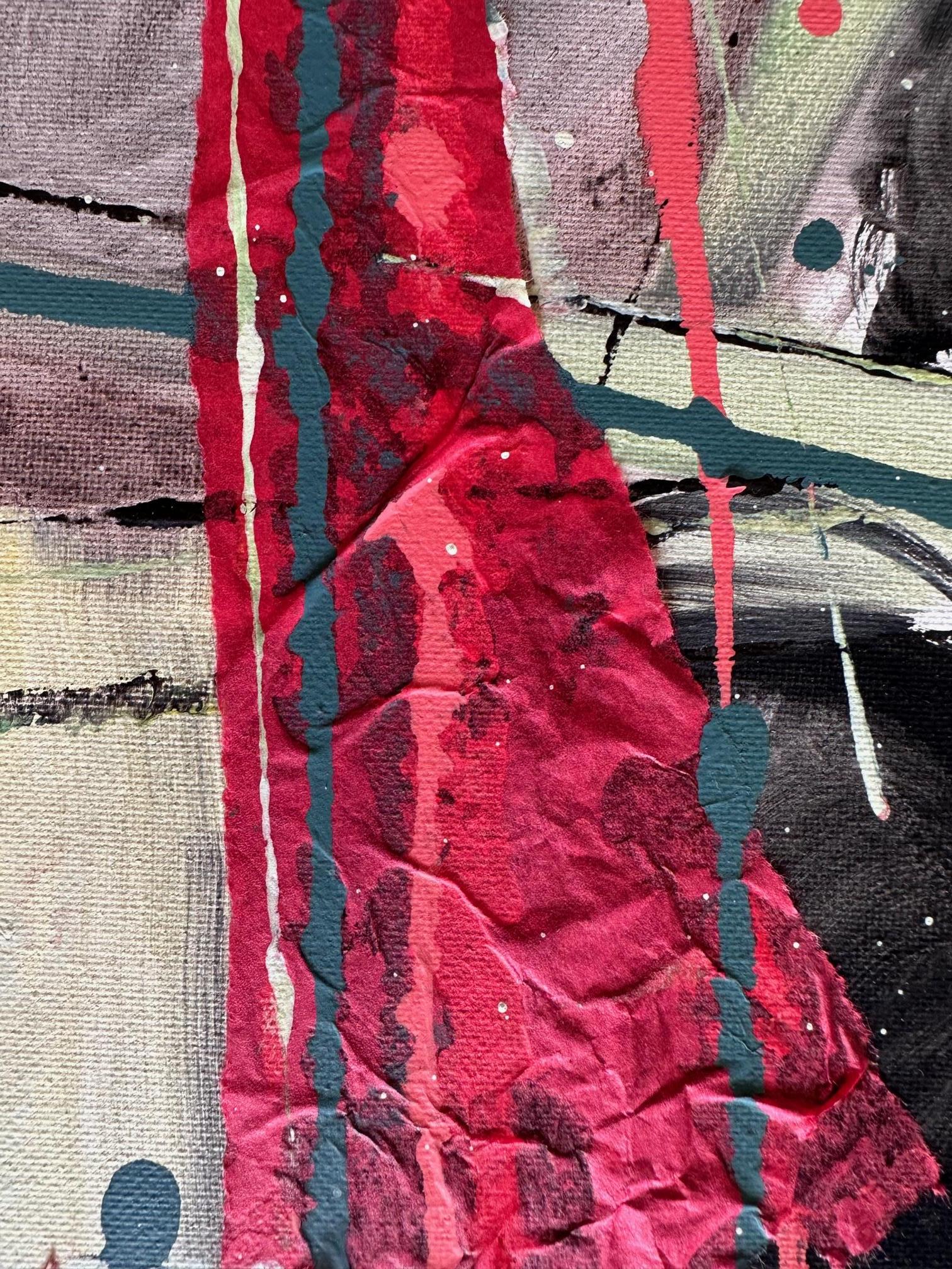 Here And There (Diptych) - Oya Bolgun -Abstract Painting - Mixed Media For Sale 4