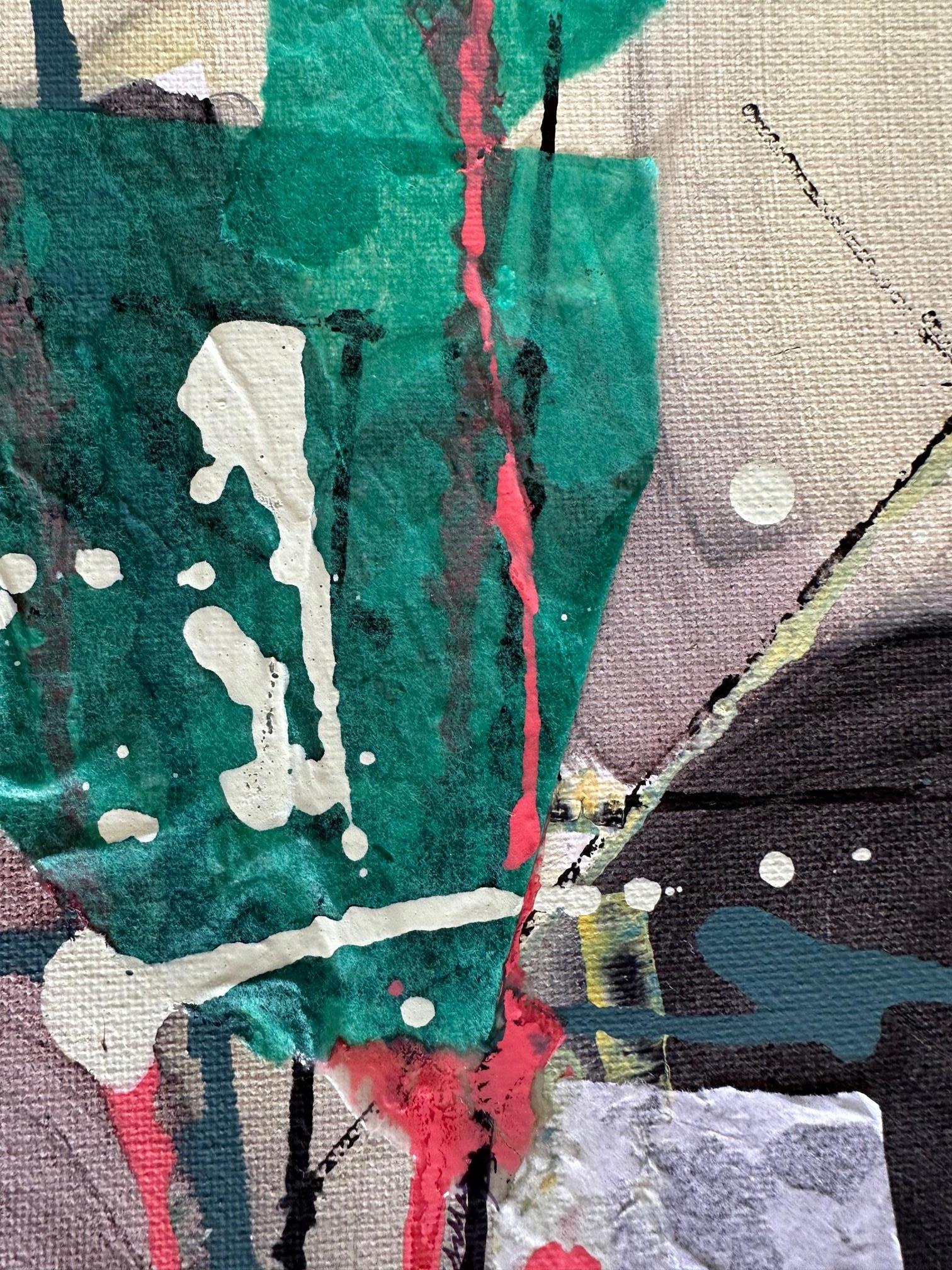 Here And There (Diptych) - Oya Bolgun -Abstract Painting - Mixed Media For Sale 5
