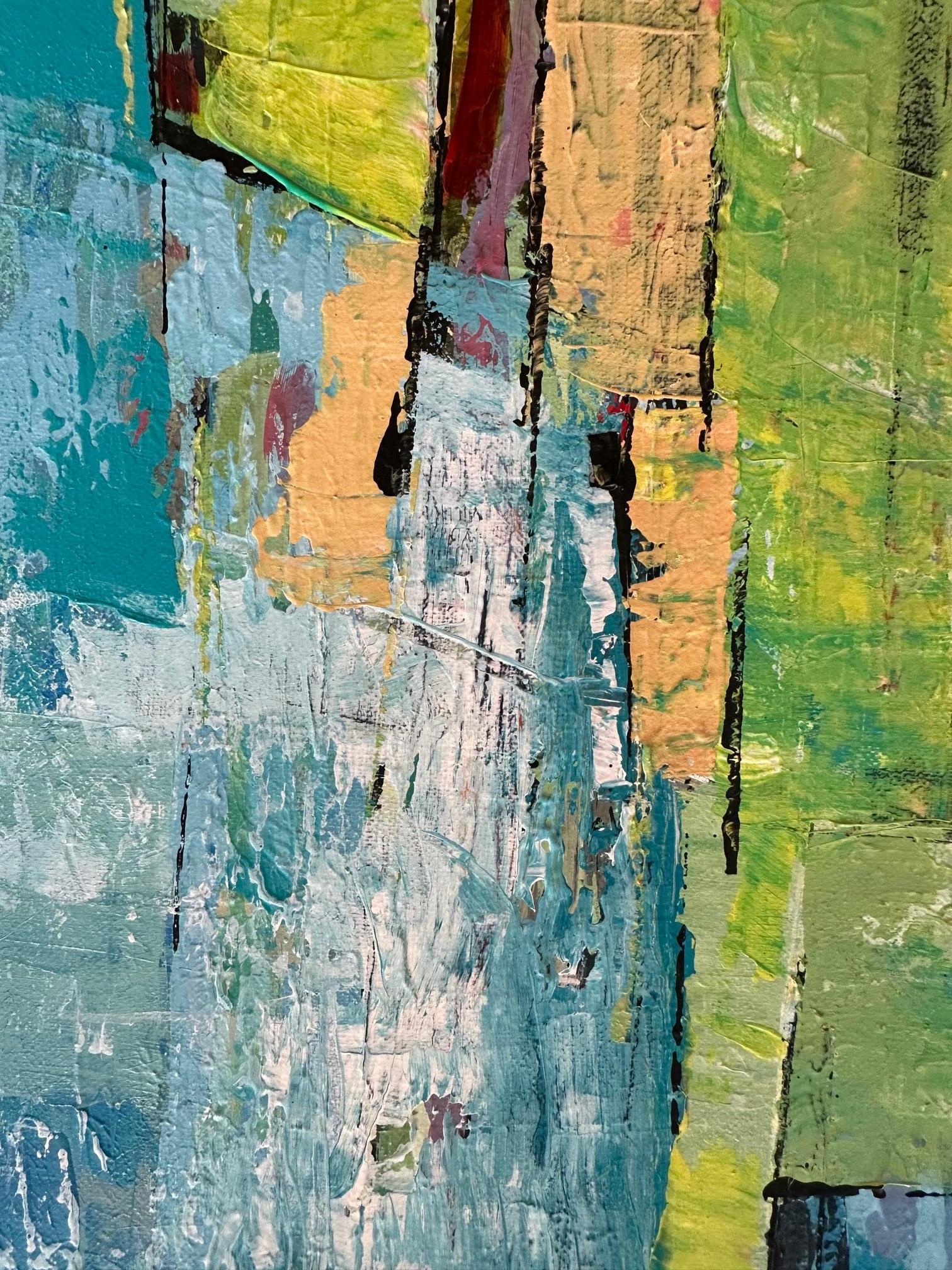 In Between 1 - Oya Bolgun - Abstract Painting - Mixed Media For Sale 2