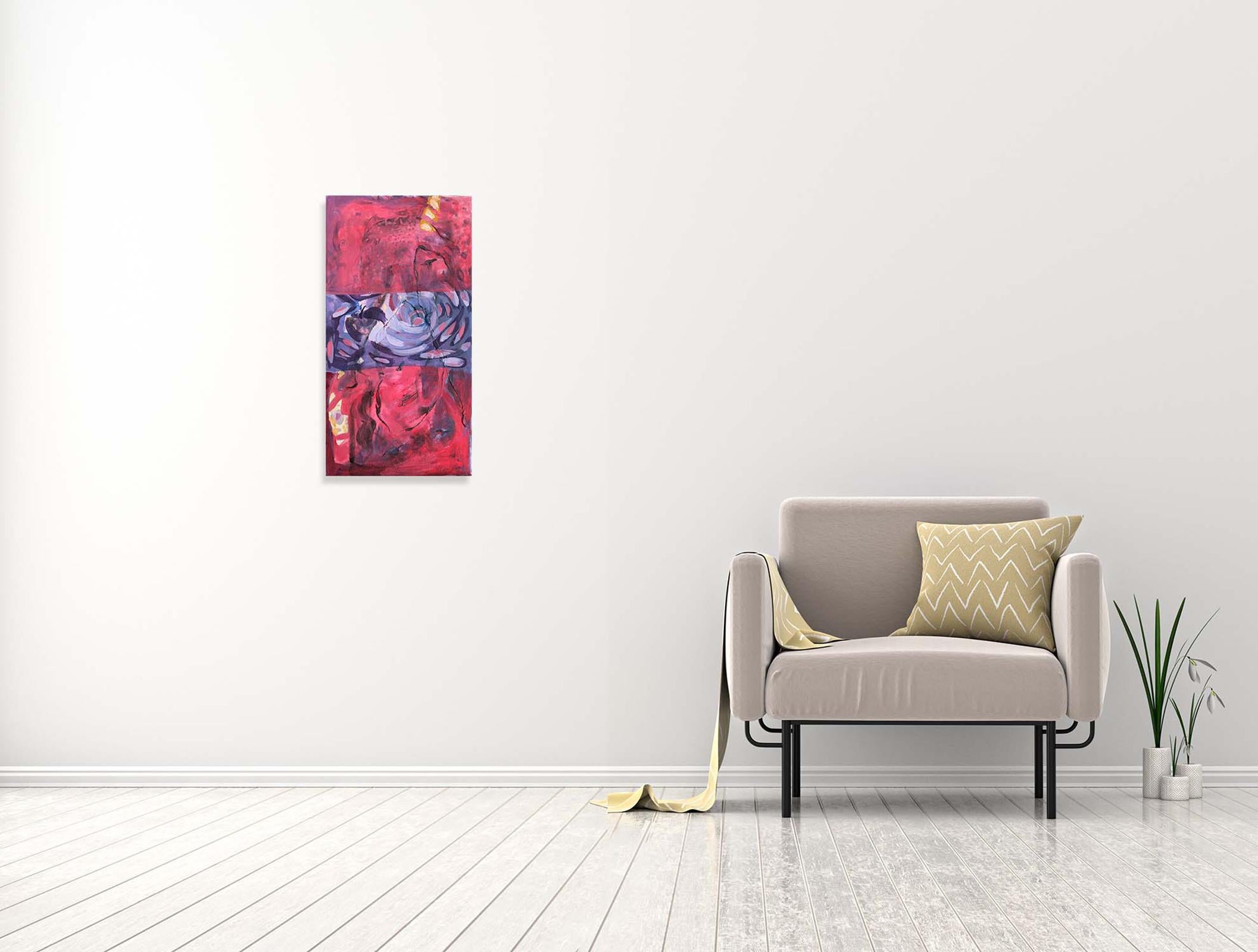 In Between - Oya Bolgun - Pintura Abstracta - Acrílico Sobre Papel en venta 1