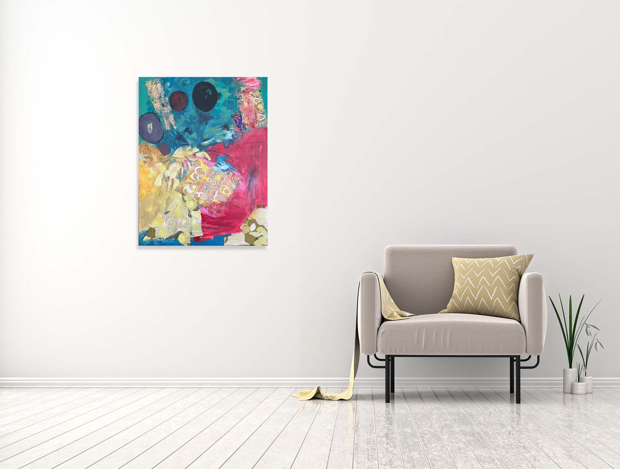 Joy 2 - Oya Bolgun - Abstract Painting - Mixed Media For Sale 1