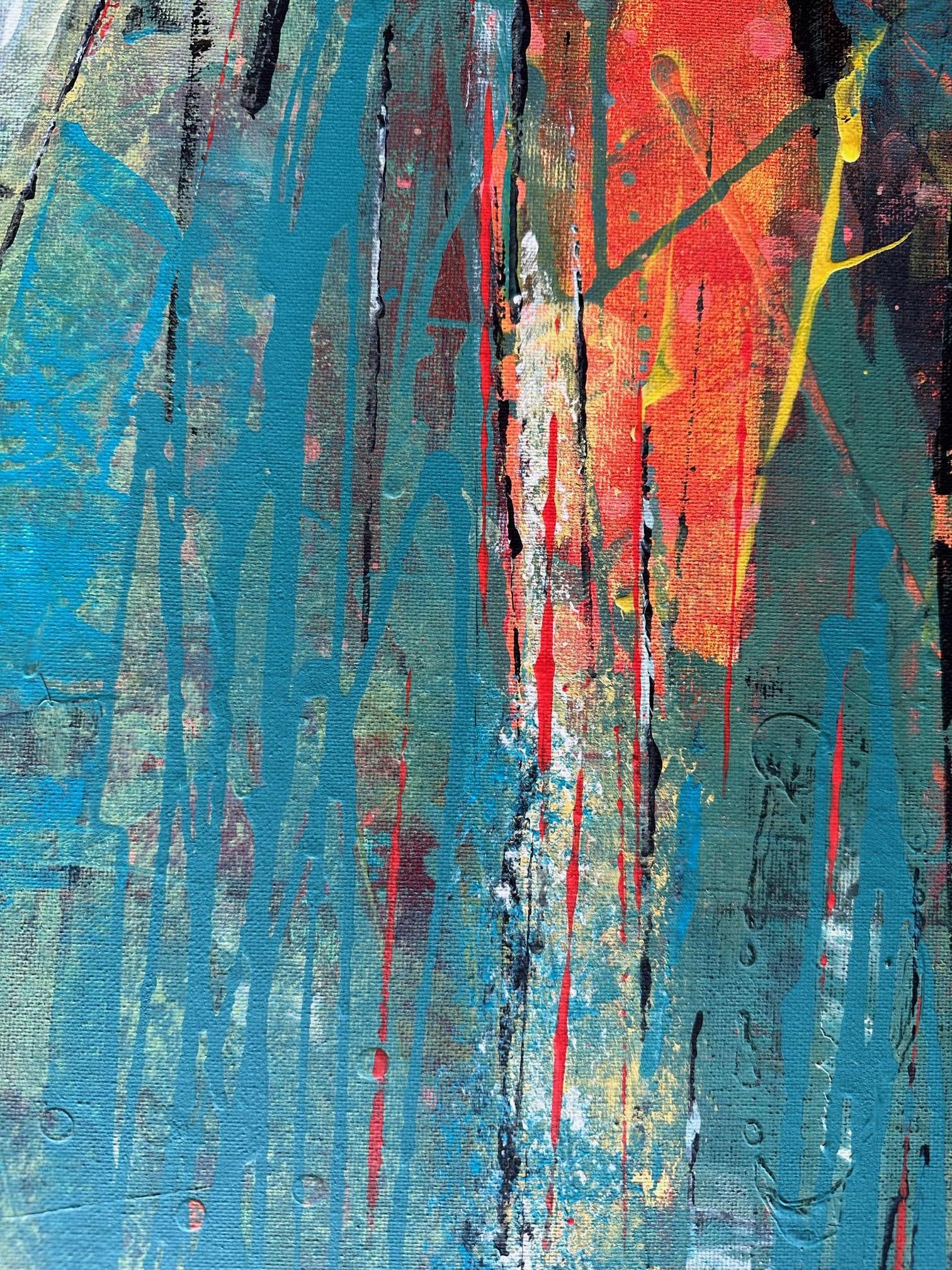 Leuchte – Oya Bolgun – Abstraktes Gemälde – Mischtechnik im Angebot 2