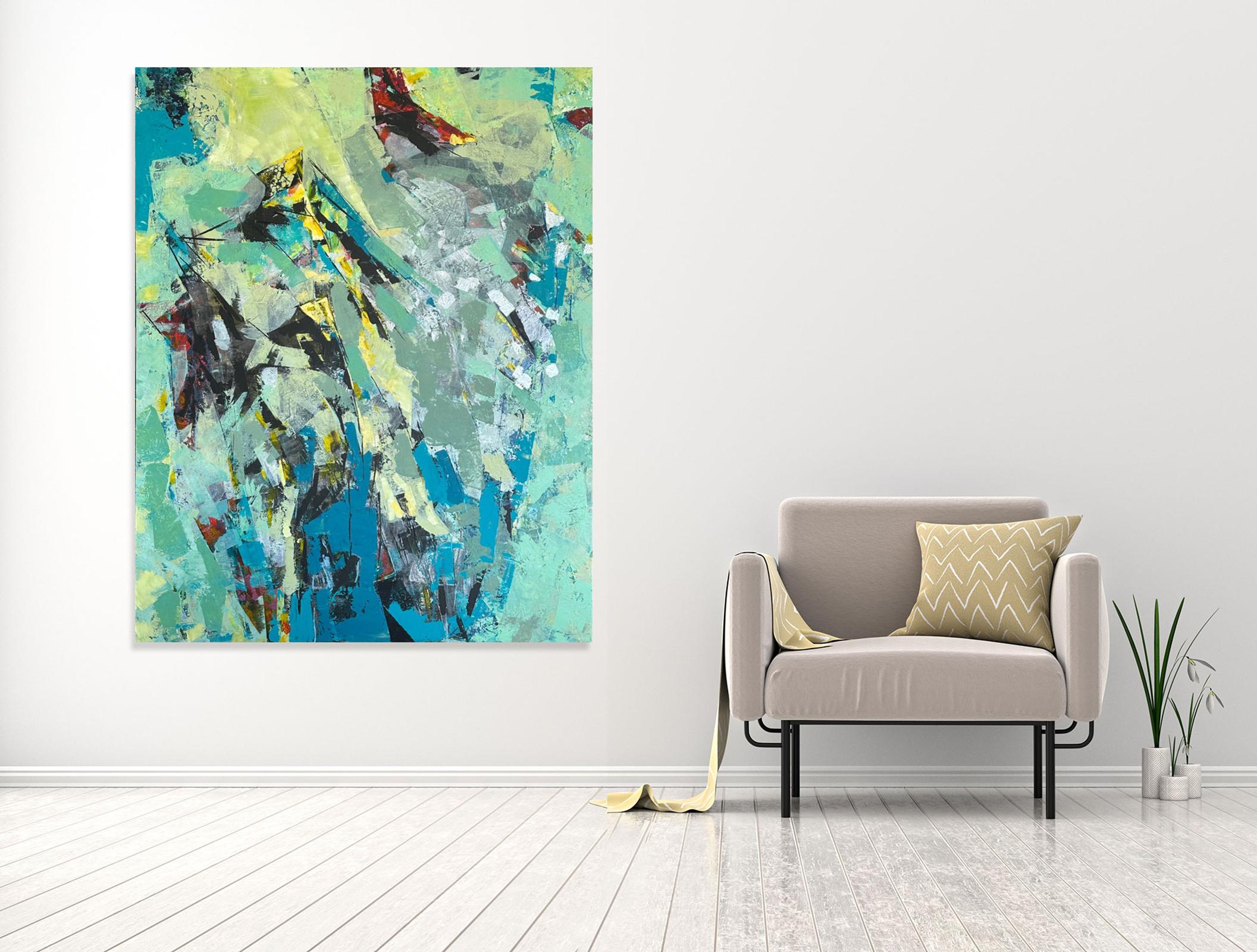 Mass Formation - Oya Bolgun - Abstract Painting - Mixed media For Sale 1