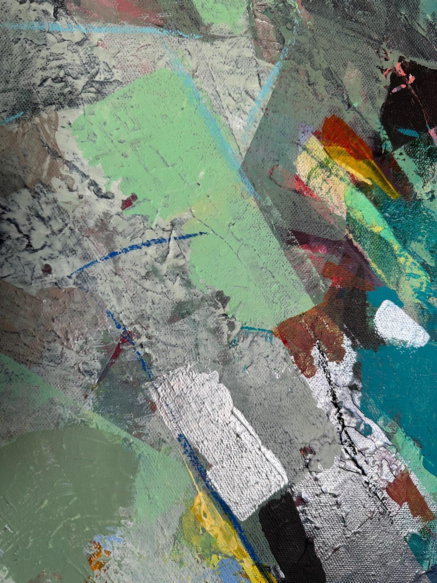 Mass Formation - Oya Bolgun - Abstract Painting - Mixed media For Sale 3