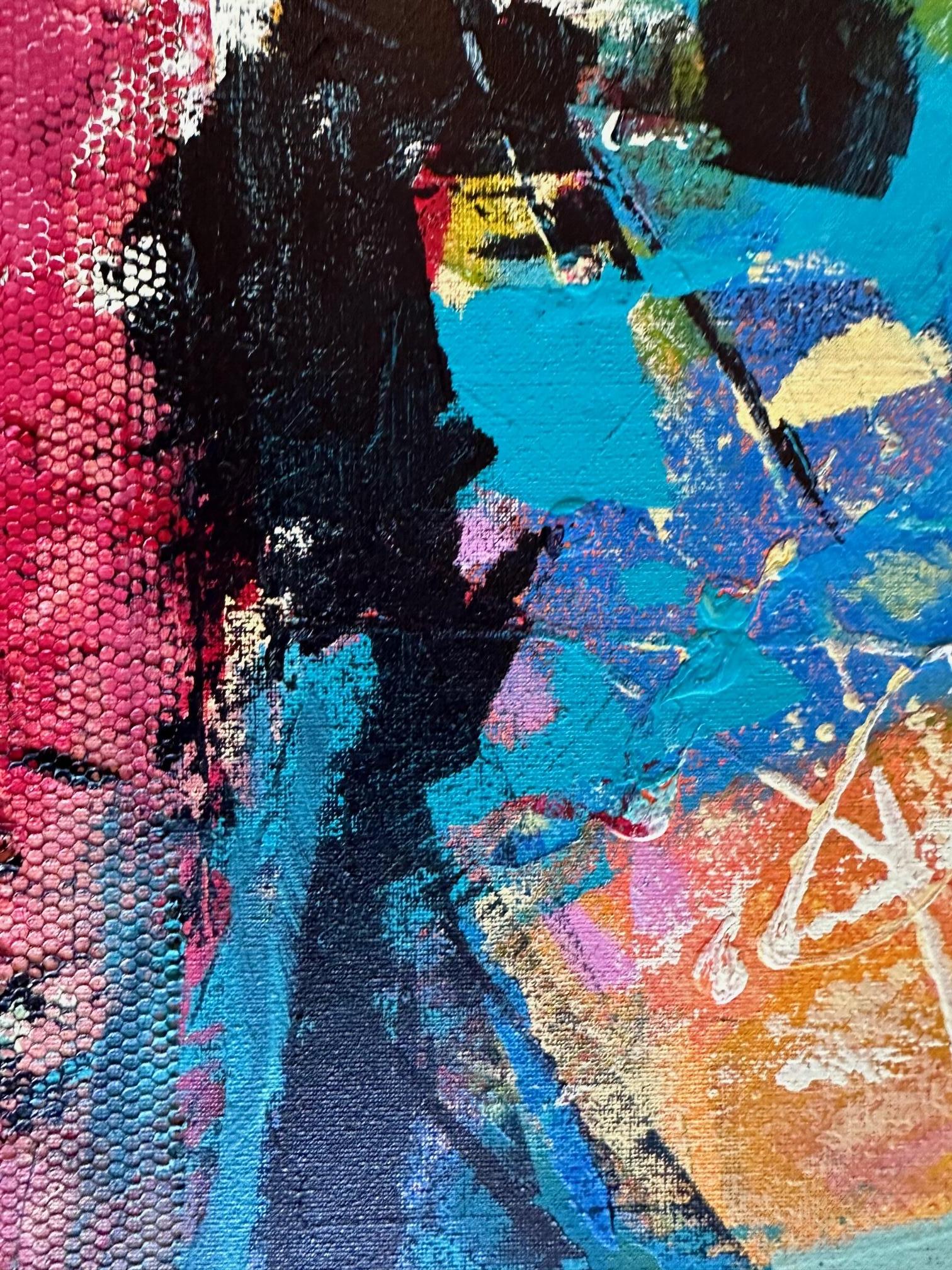 Mouvement 1 - Oya Bolgun - Peinture abstraite - Techniques mixtes en vente 4