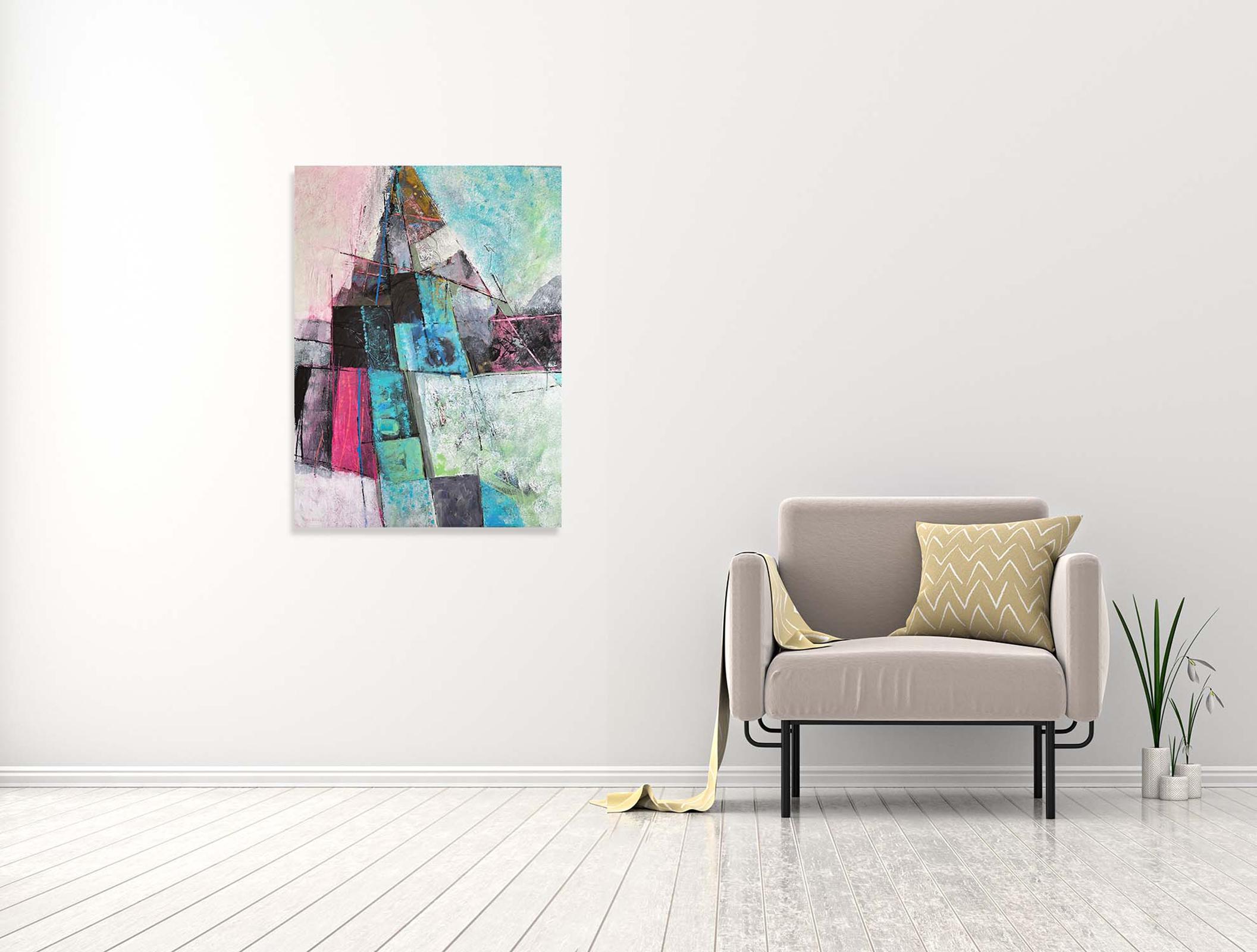 My Corner - Oya Bolgun - Abstract Painting - Mixed Media For Sale 1