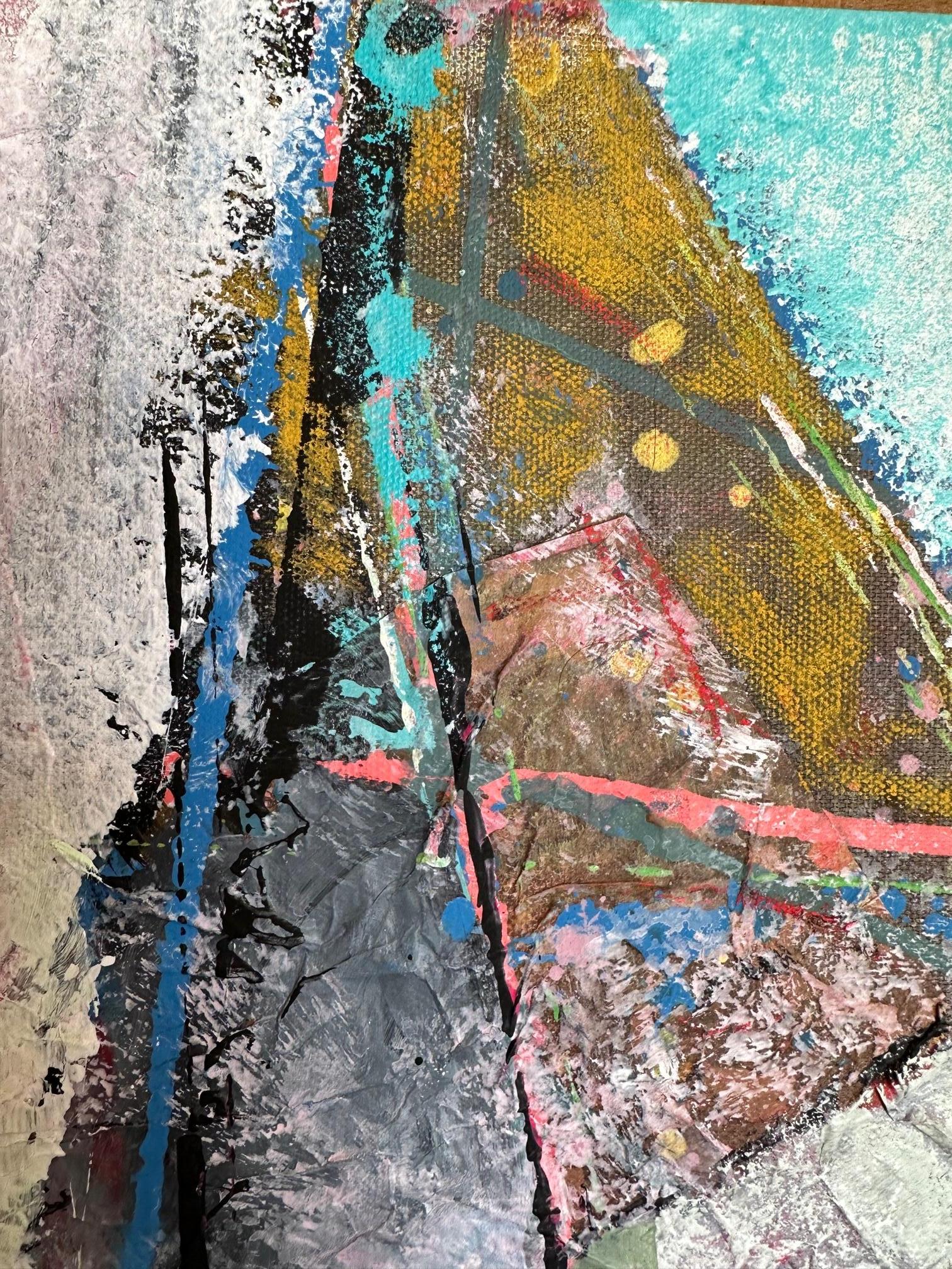 My Corner - Oya Bolgun - Abstract Painting - Mixed Media For Sale 3