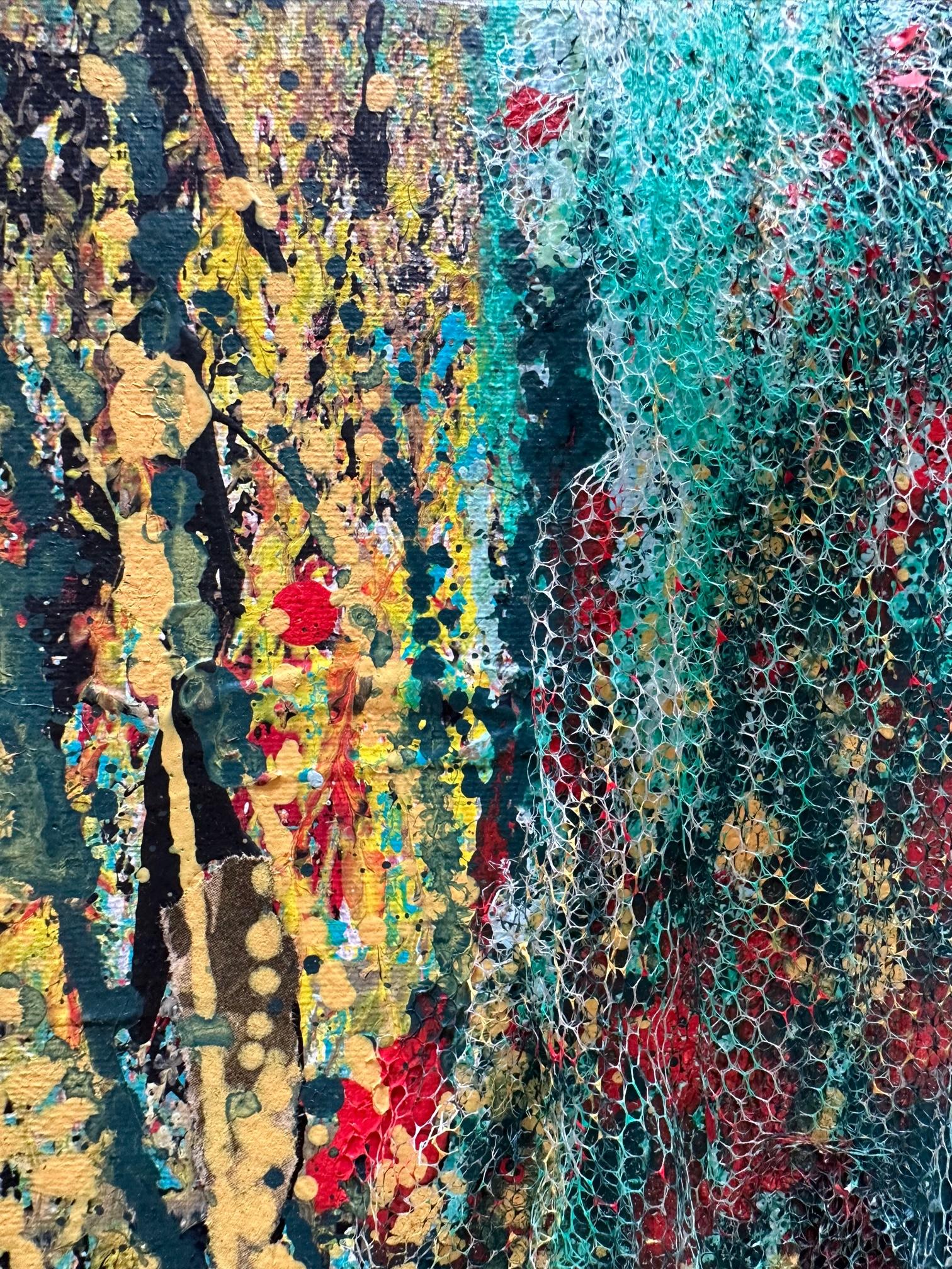 Overflow - Oya Bolgun - Pittura astratta - Tecnica mista in vendita 2