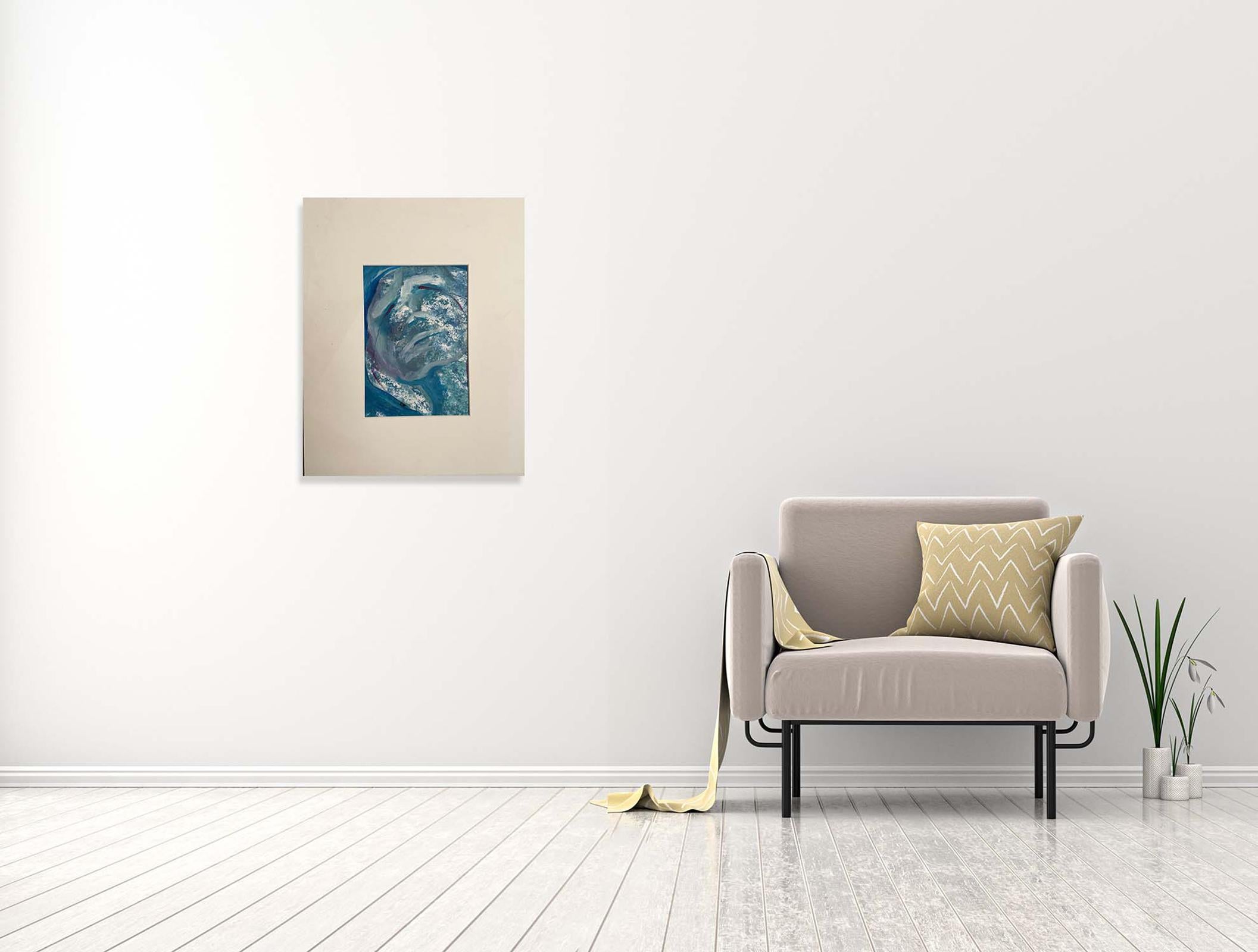 Pain - Oya Bolgun - Abstract Painting - Acrylic On Paper For Sale 1