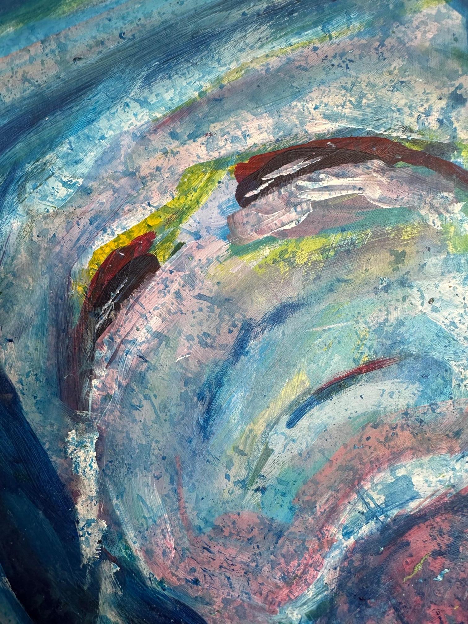 Pain - Oya Bolgun - Abstract Painting - Acrylic On Paper For Sale 2