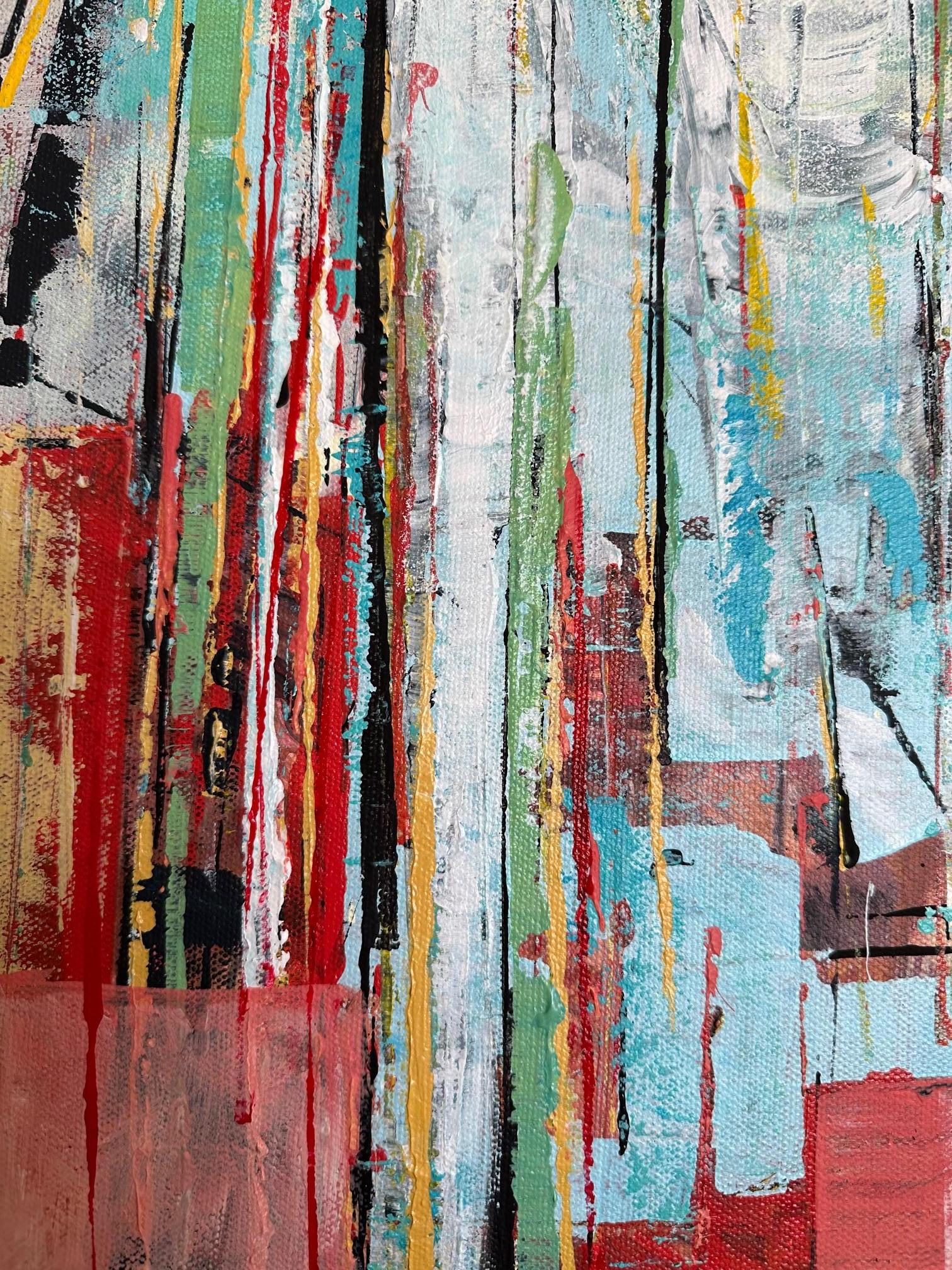 Planck Time - Oya Bolgun - Abstract Painting - Mixed Media For Sale 2