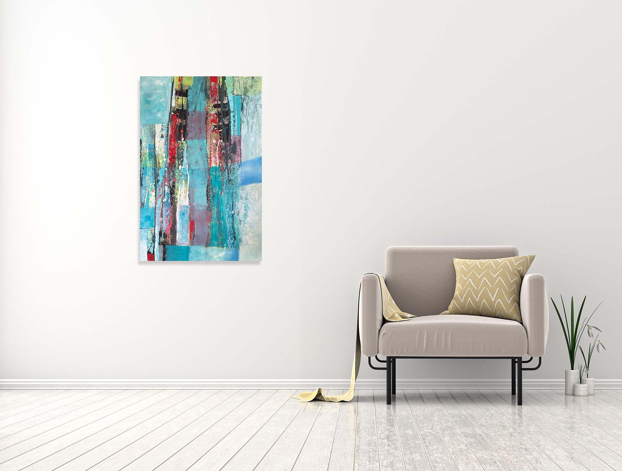 Rythme 1 - Oya Bolgun - Pittura astratta - Tecnica mista in vendita 1