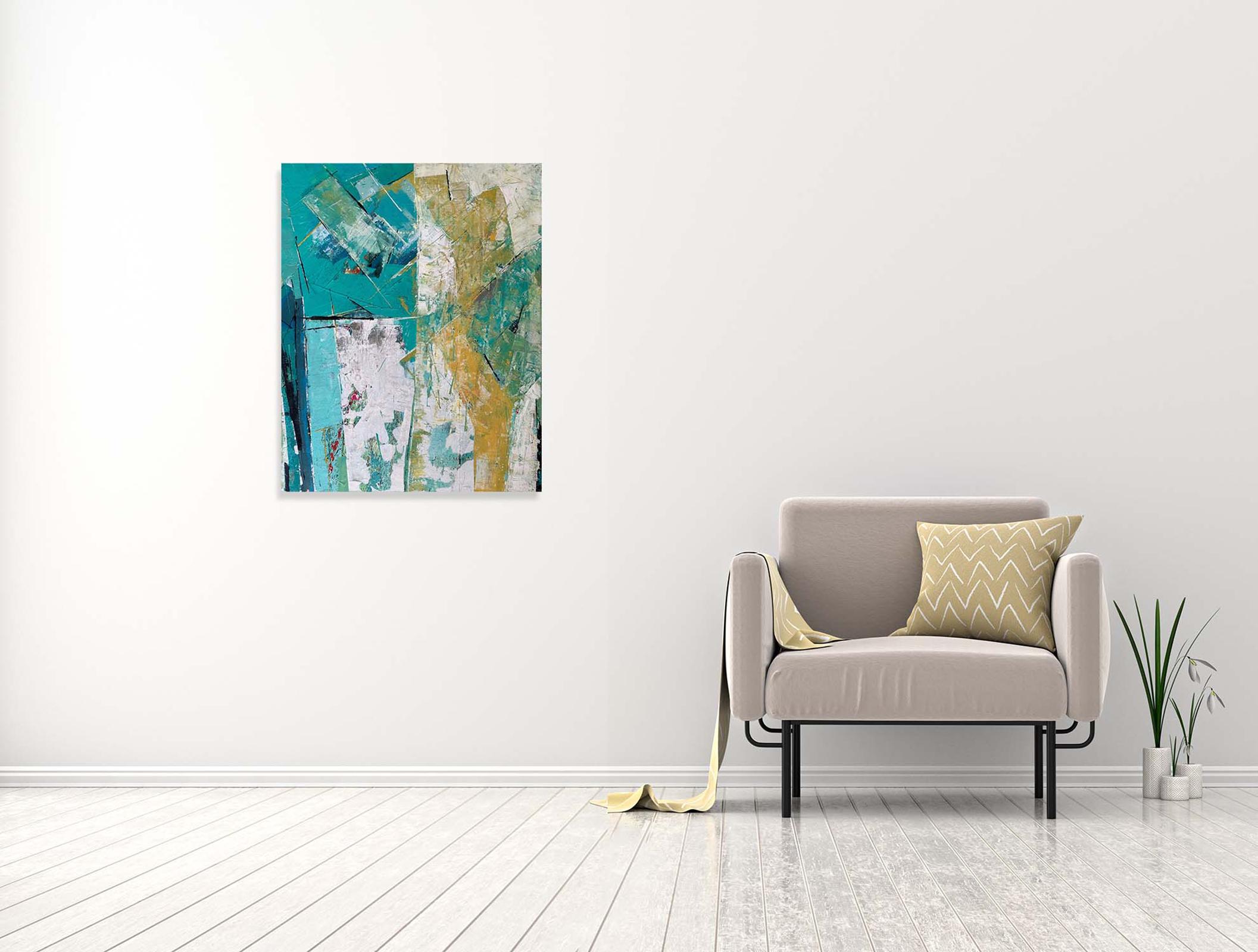 Ombra - Oya Bolgun - Pittura astratta - Tecnica mista in vendita 3
