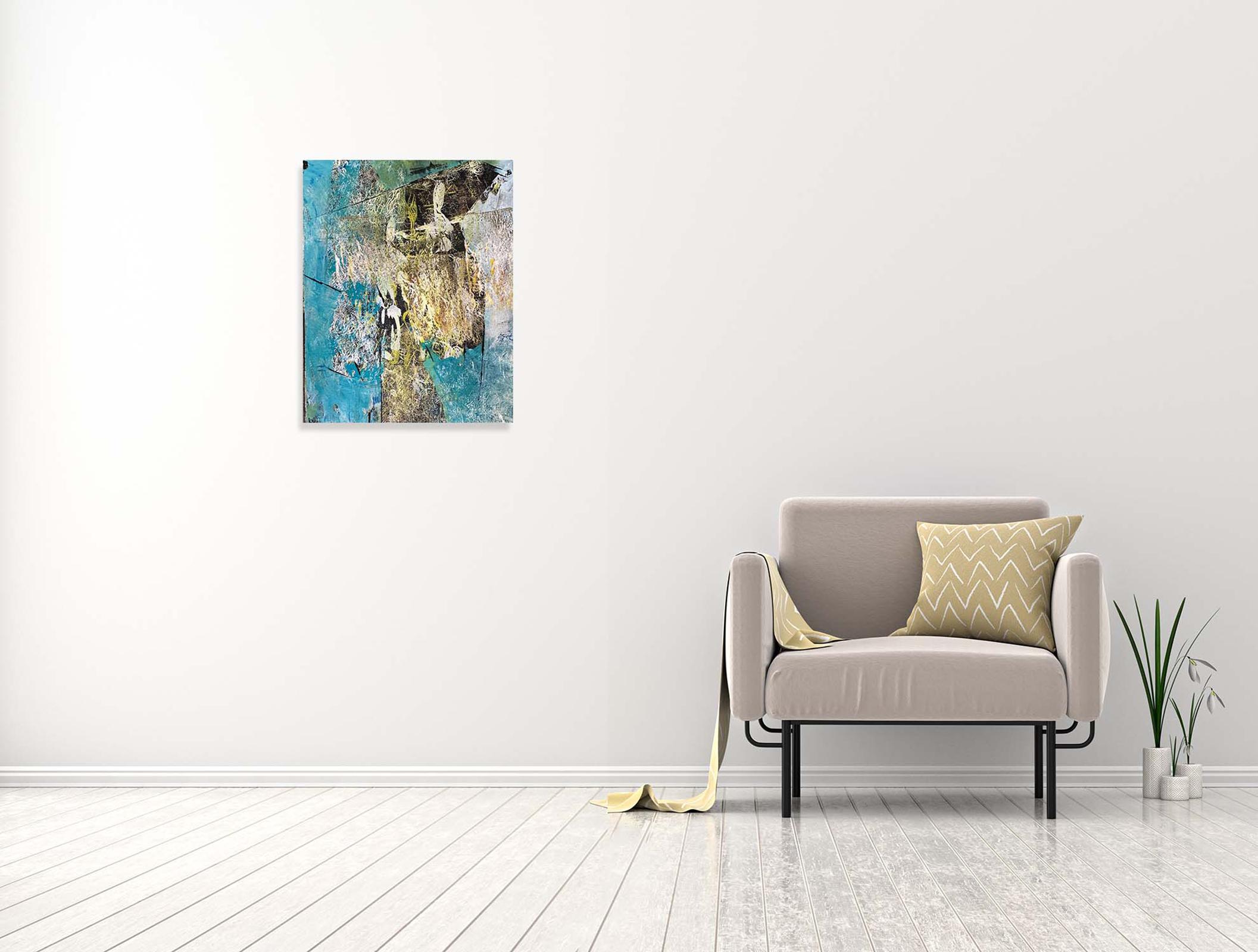 Silhouette - Oya Bolgun - Abstract Painting - Mixed Media For Sale 1