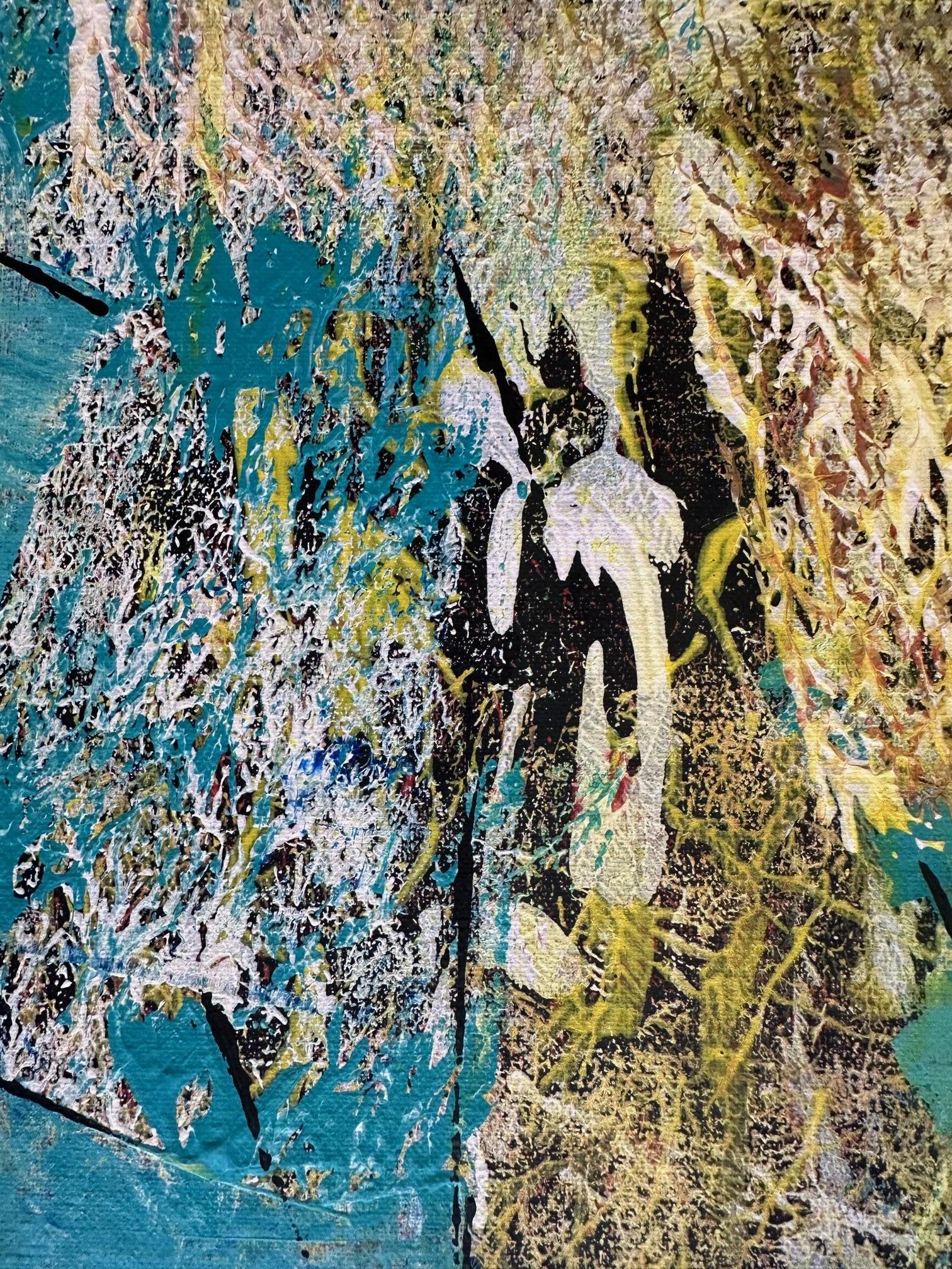 Silhouette - Oya Bolgun - Abstract Painting - Mixed Media For Sale 2