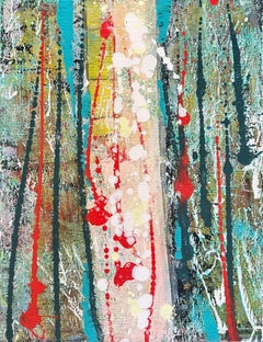 Stream - Oya Bolgun - Abstract Painting - Mixed media