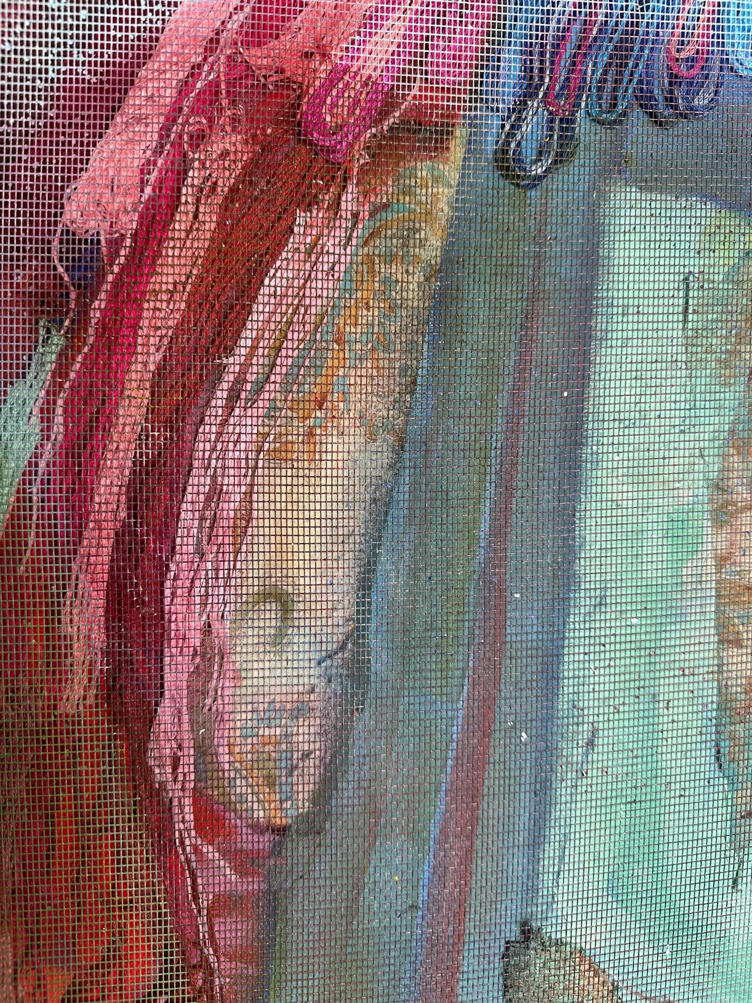 La conversazione - Oya Bolgun - Pittura astratta - Tecnica mista in vendita 2