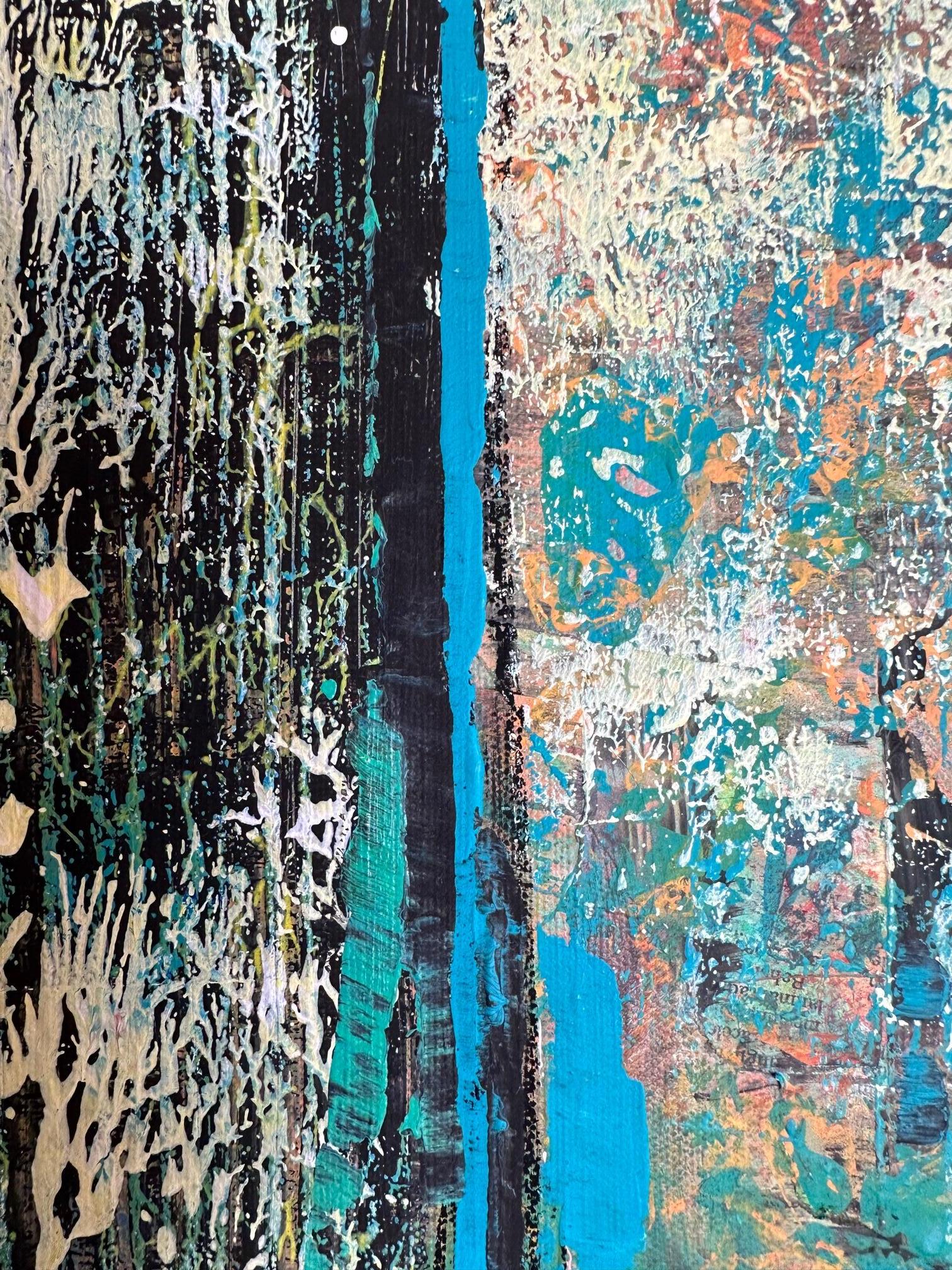 Vista 1 - Oya Bolgun - Pittura astratta - Tecnica mista in vendita 3