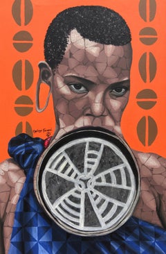 Tribu Negra - Siglo XXI, Contemporáneo, Figurativo, Retrato, África, Patrón